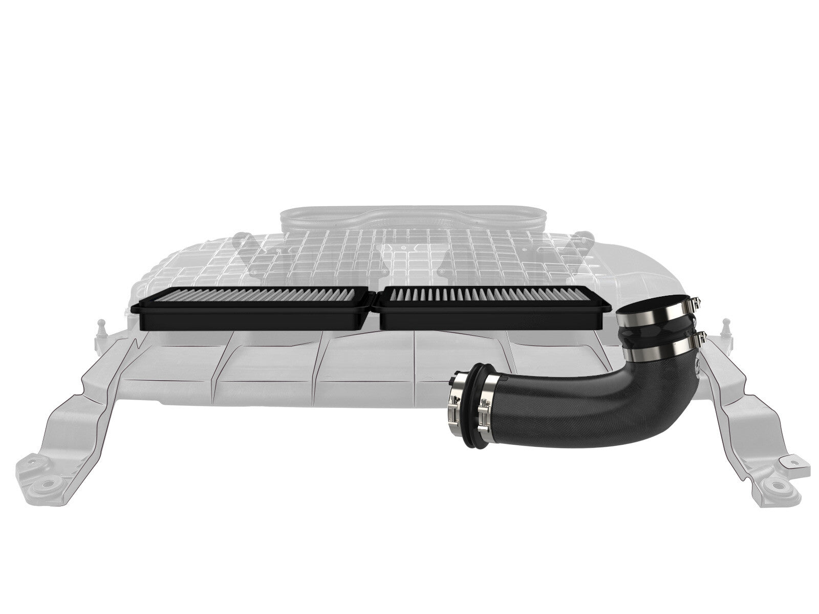 Super Stock Carbon Fiber Induction System w/ Pro Dry S Filter Ram 1500 Trx 21-24 V8-6.2L (sc) aFe Power