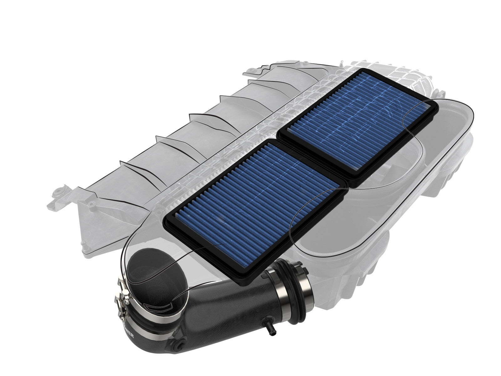 Super Stock Carbon Fiber Induction System w/ Pro 5R Filter Ram 1500 Trx 21-24 V8-6.2L (sc) aFe Power