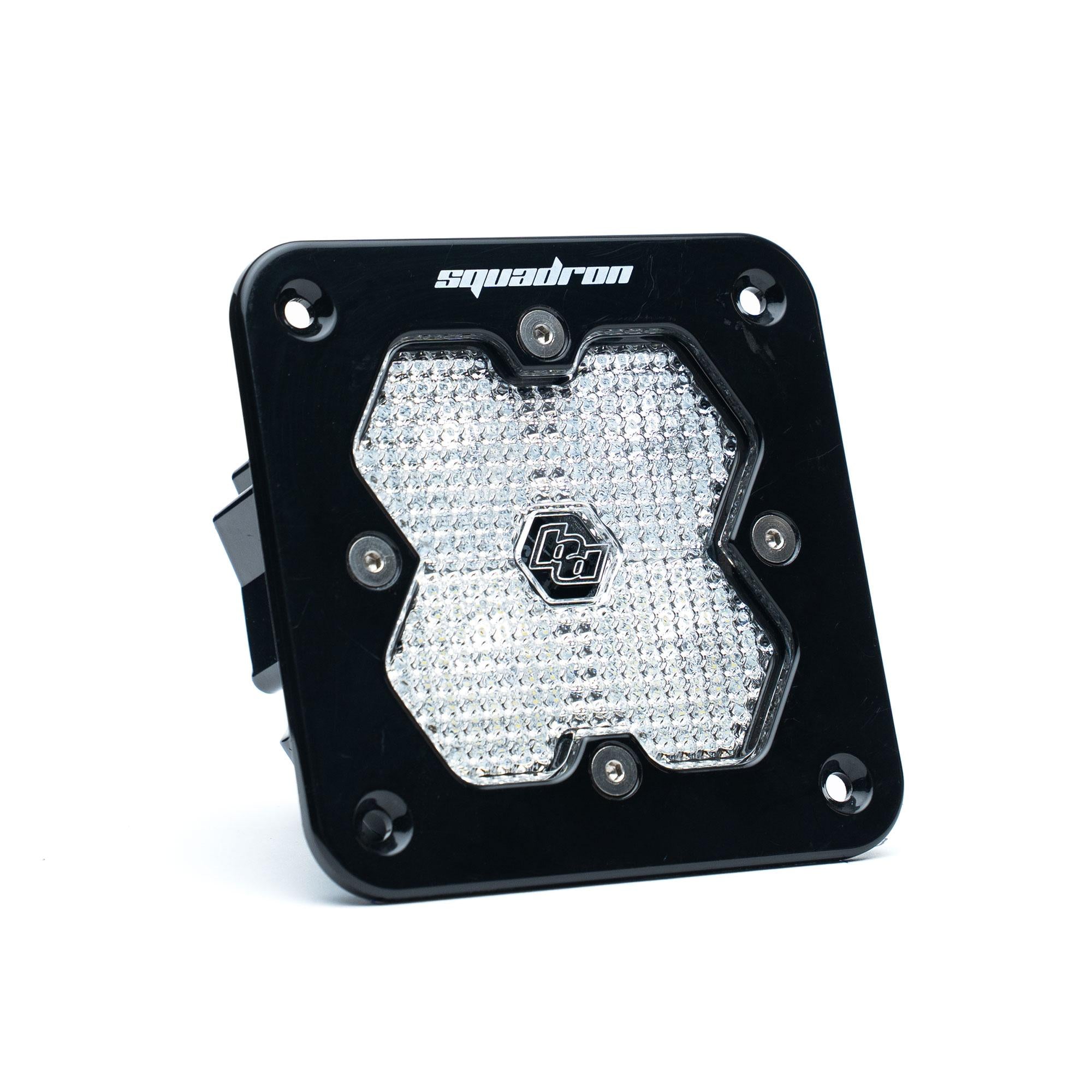 Squadron 2.0 Sport Black Flush Mount LED Auxiliary Light Pod Universal Clear Baja Designs