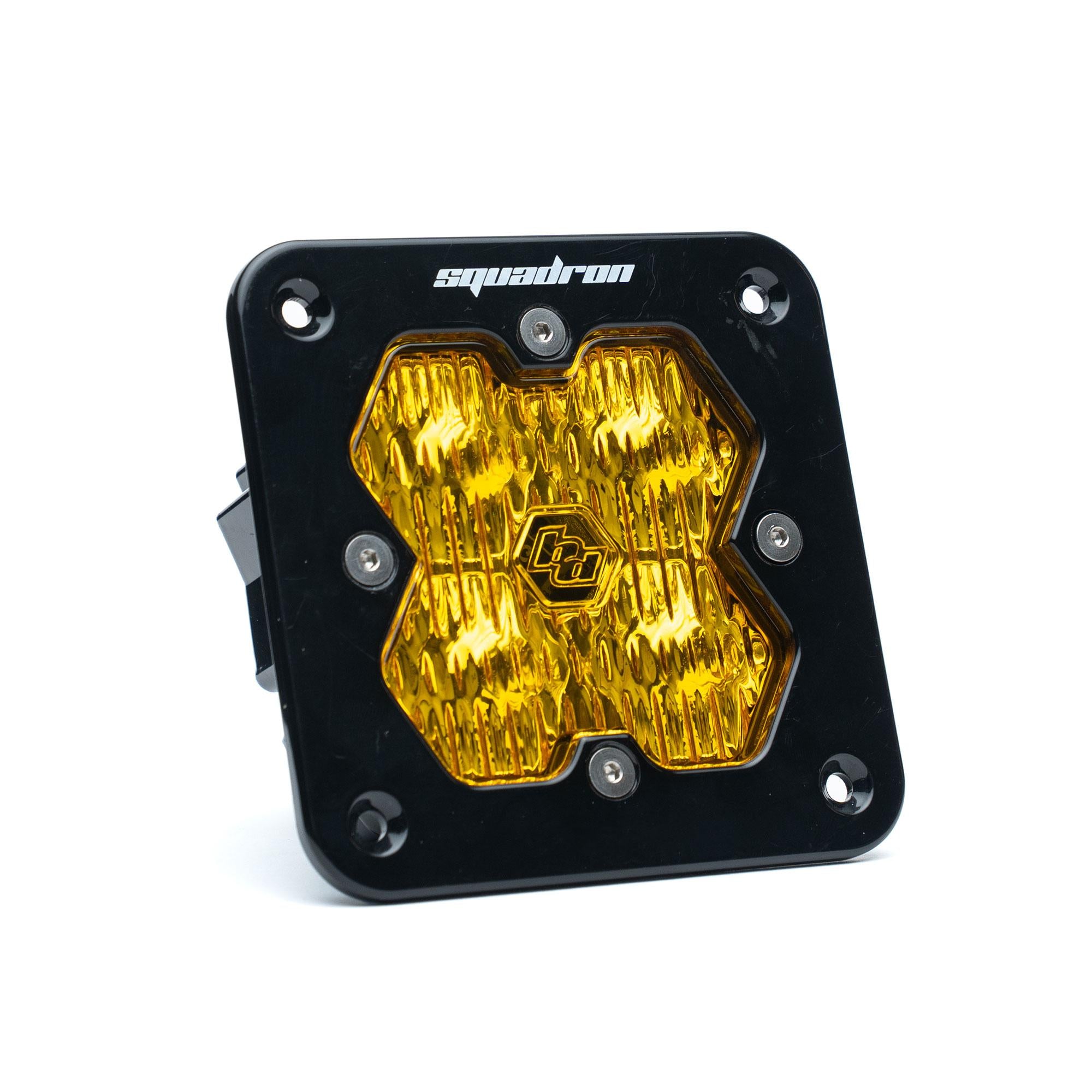 Squadron 2.0 Sport Black Flush Mount LED Auxiliary Light Pod Universal Baja Amber Baja Designs