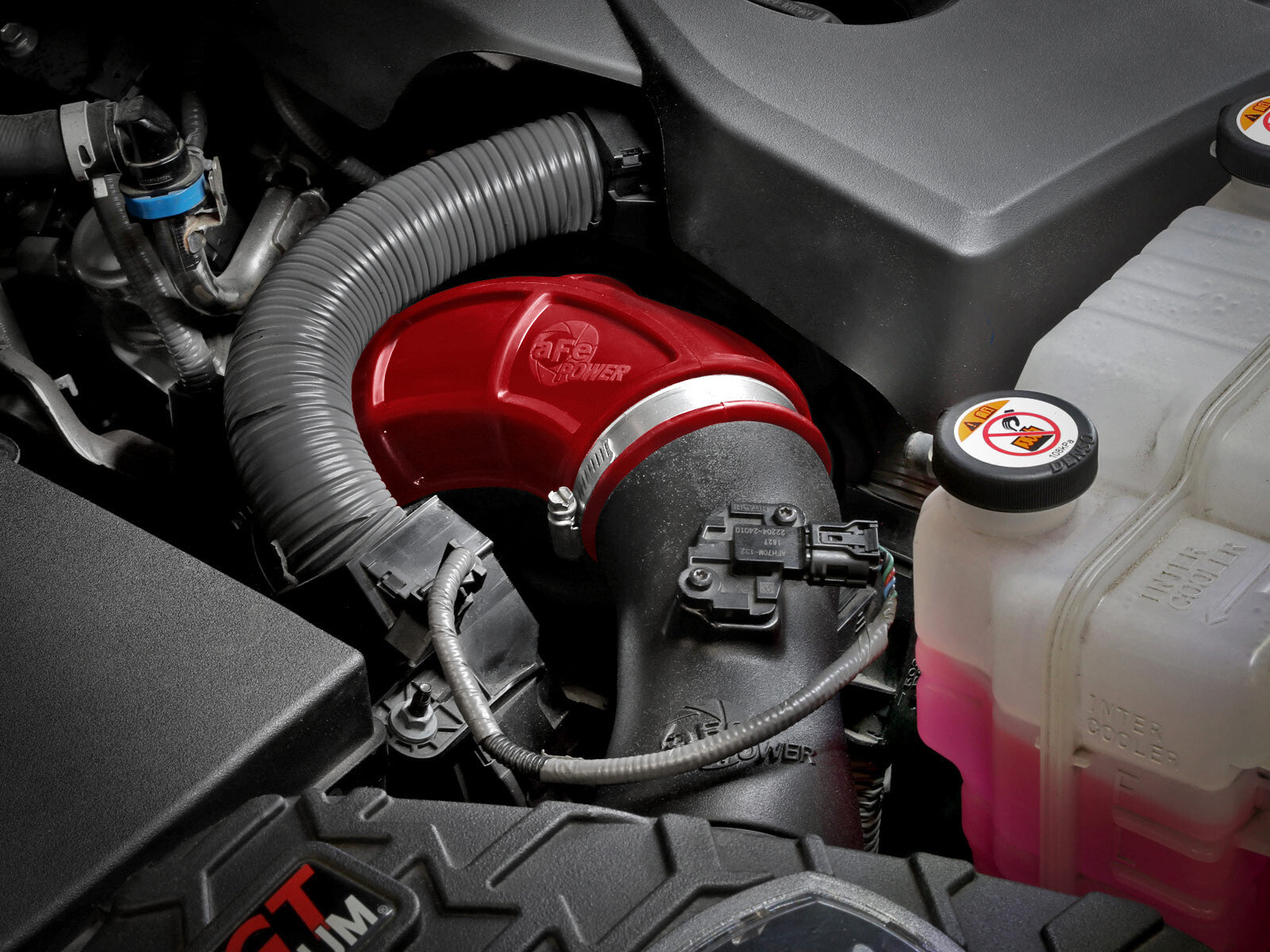 Turbo Inlet Pipes Red Toyota Tundra/ Land Cruiser 22-26 V6-3.4L (tt) aFe Power
