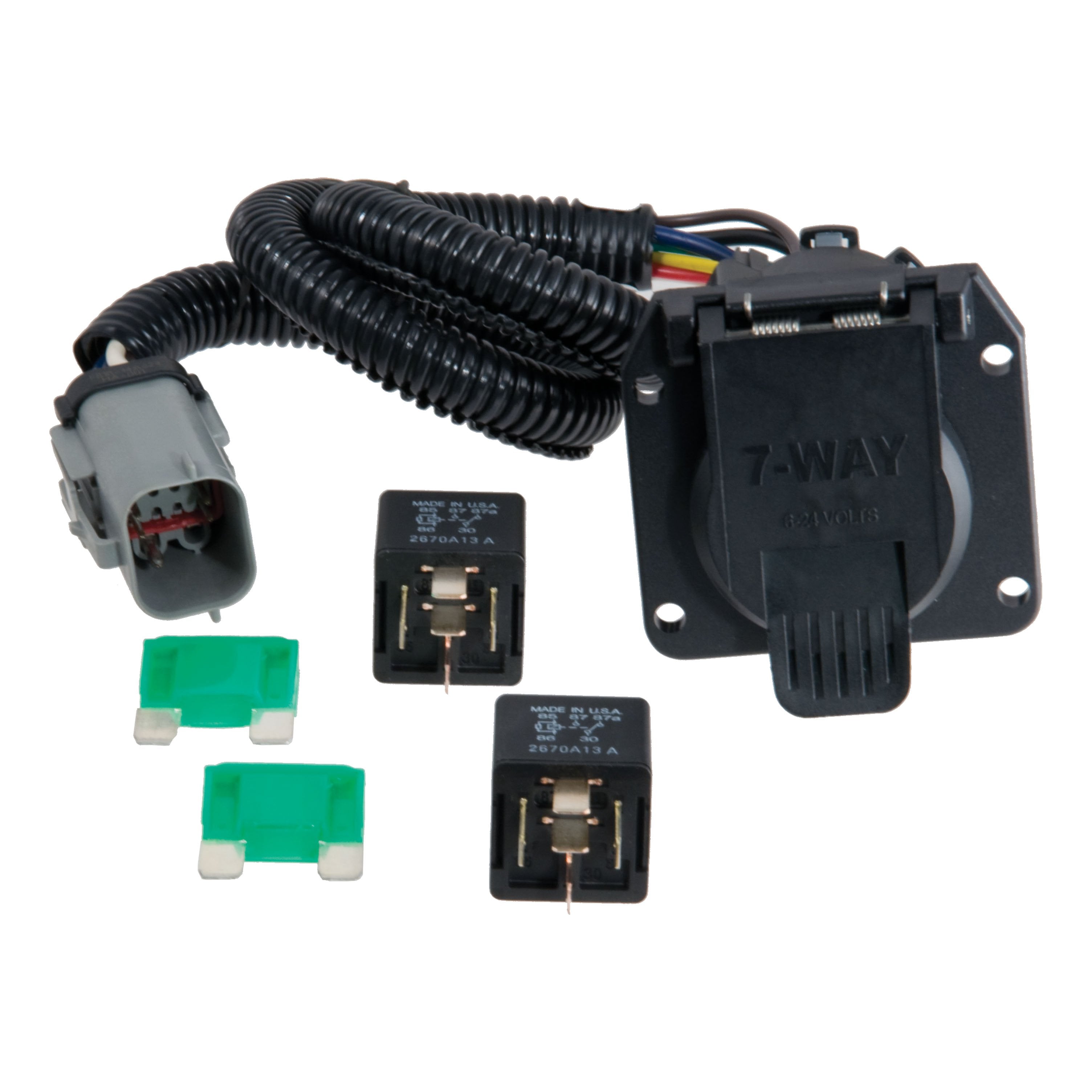 CURT Vehicle-Side Custom RV Blade 7-Pin Trailer Wiring Harness, Fits Select Ford F-250, F-350, F-450, F-550 Super Duty Model 55243
