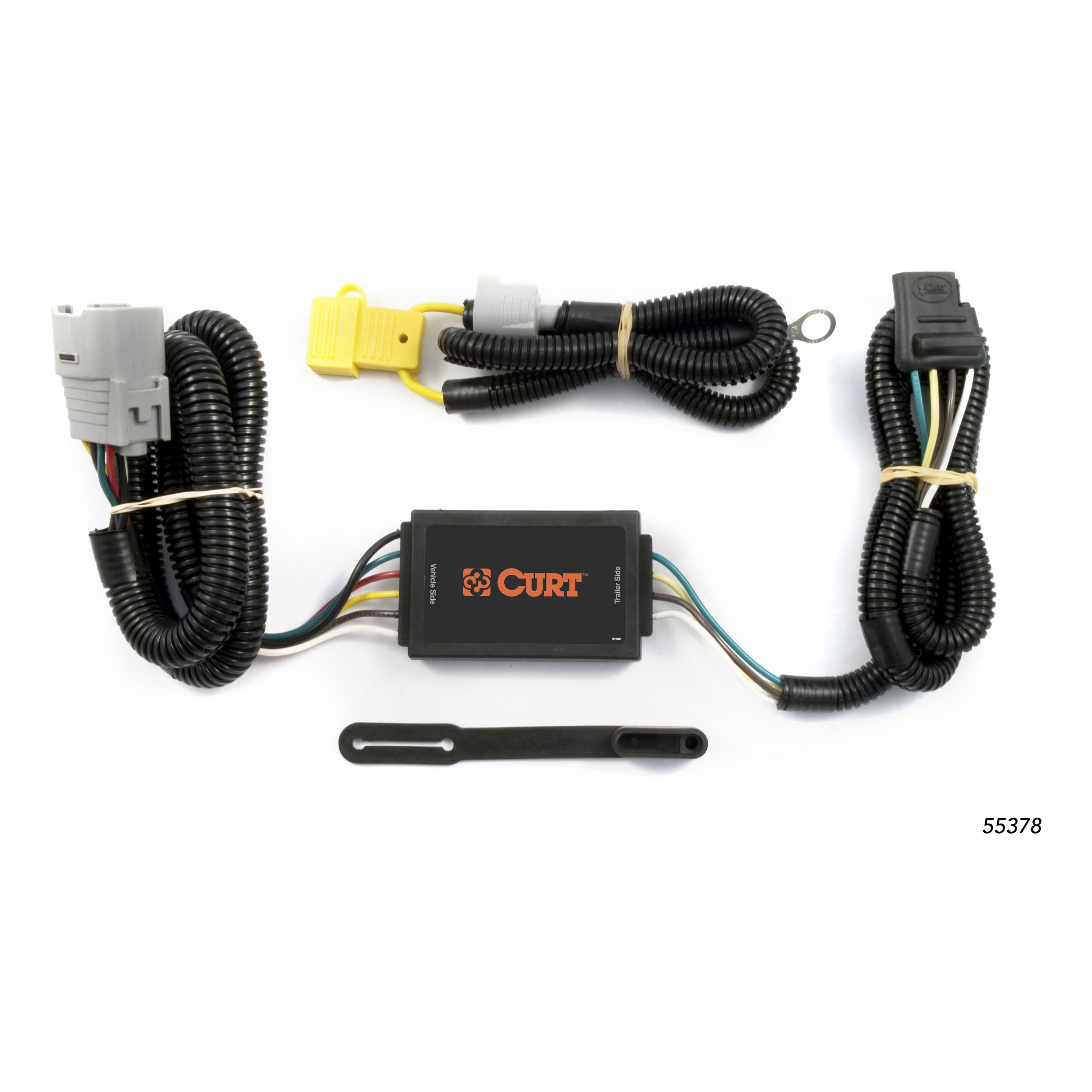 CURT Vehicle-Side Custom 4-Pin Trailer Wiring Harness, Fits Select Toyota Tundra Model 55378