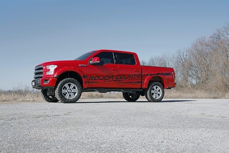 4 Inch Suspension Lift Kit w/V2 Shocks 15-20 F-150 4WD Rough Country
