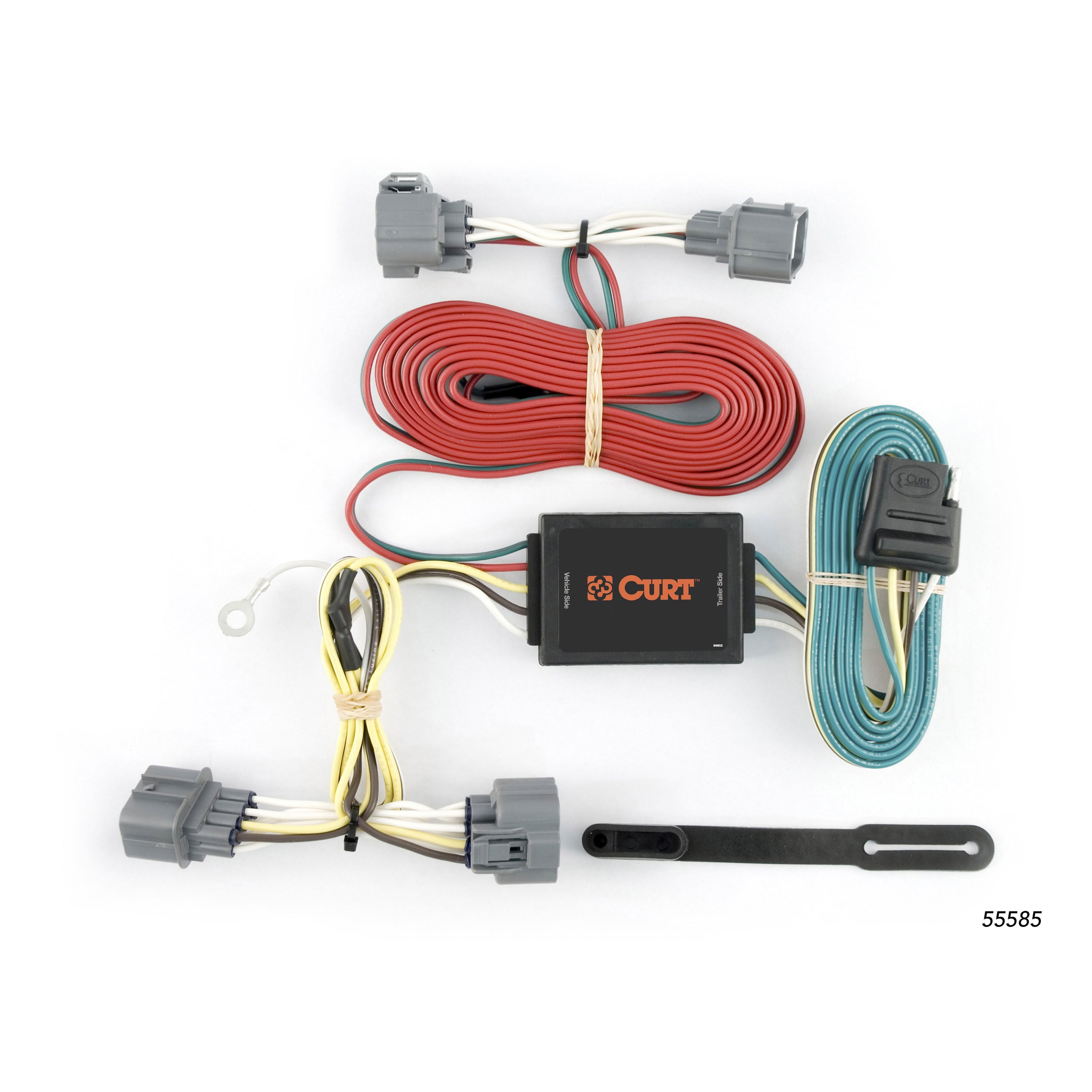 CURT Vehicle-Side Custom 4-Pin Trailer Wiring Harness, Fits Select Honda Ridgeline Model 55585