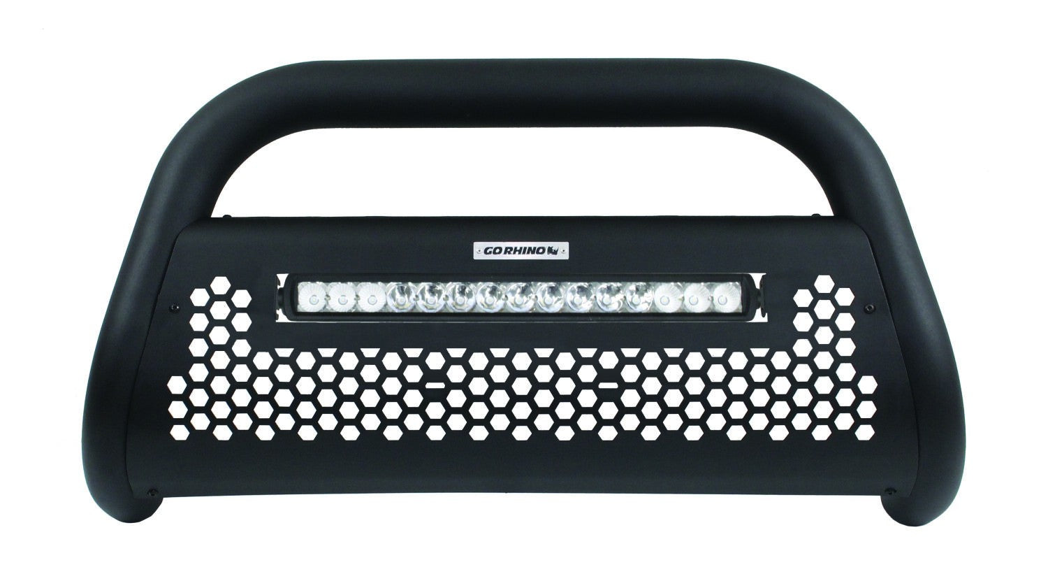 RC2 LR Bull Bar with Mounting Brackets & 20 Inch Light Bar Textured Black 2017-2025 Ford F-250/F-350 Go Rhino