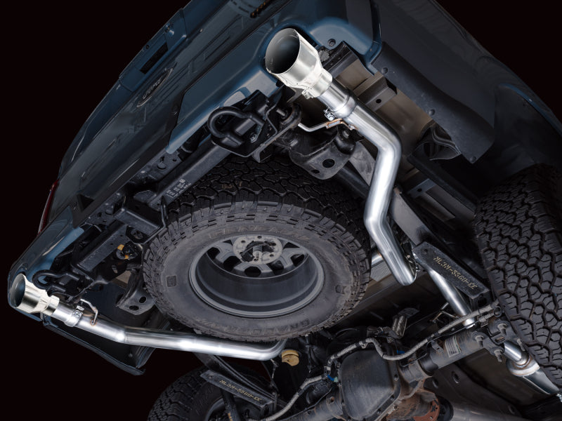 AWE Tuning 2021+ Ford F150 Tremor w/ Bumper Cutouts 0FG Non-Resonated Cat-Back w/ Chrome Silver Tips