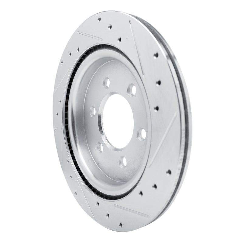 R1 21-25 Ford BRONCO Rear Left Drilled & Slotted Silver Brake Rotor