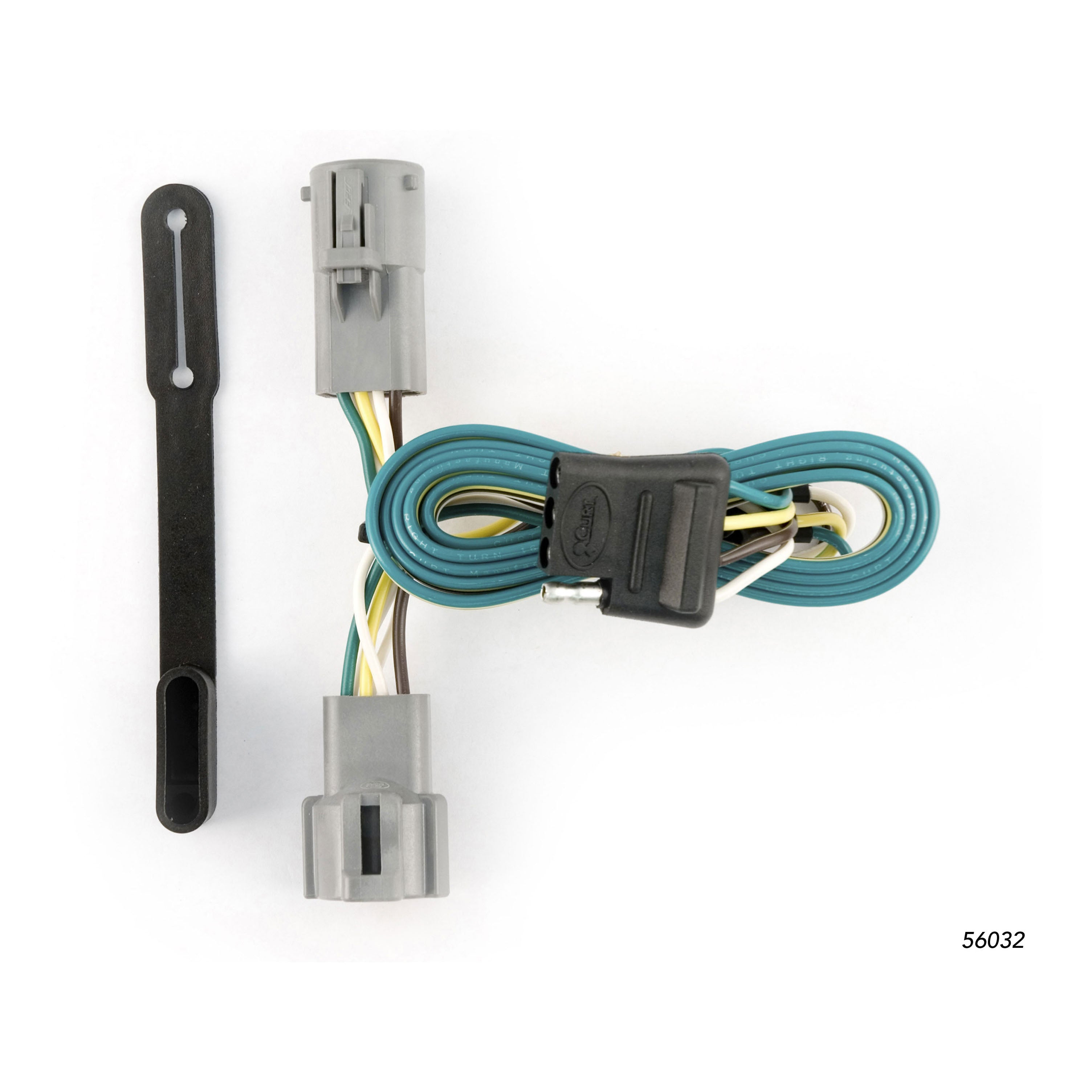 CURT Vehicle-Side Custom 4-Pin Trailer Wiring Harness, Fits Select Ford F-250, F-350 Super Duty Model 56032