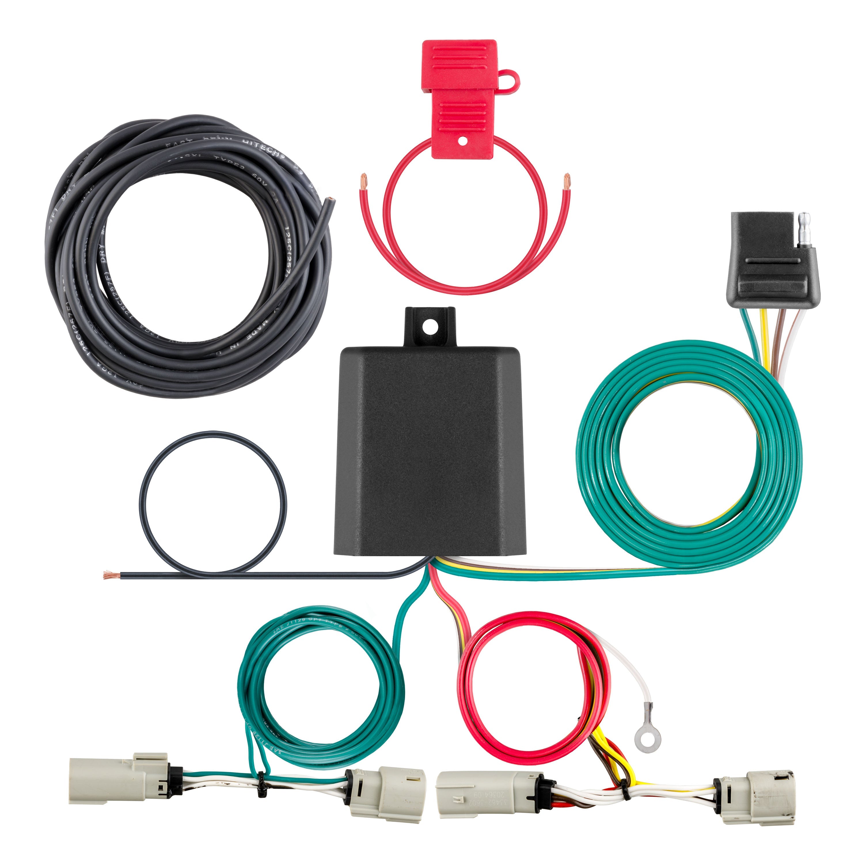 CURT Vehicle-Side Custom 4-Pin Trailer Wiring Harness, Fits Select Ford Bronco Model 56471