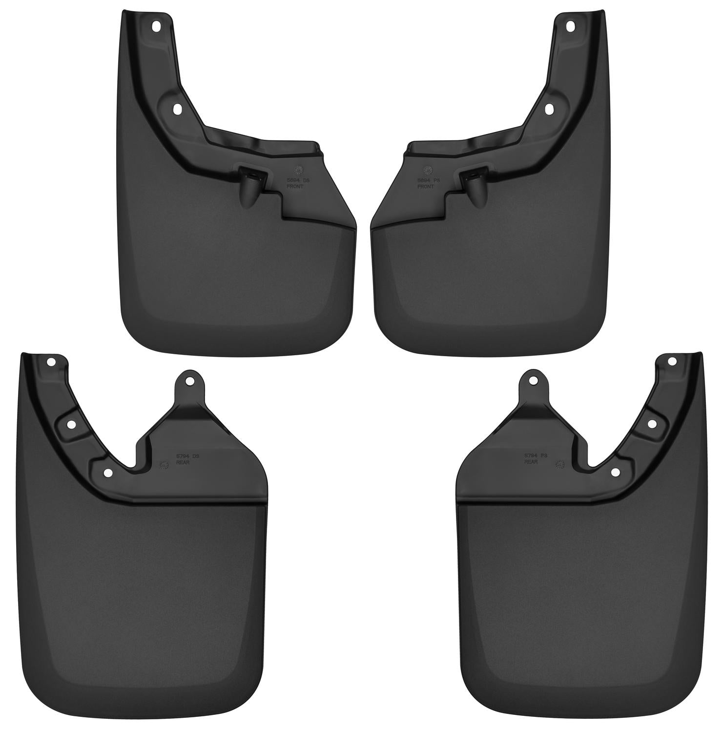 Custom Mud Guards Front and Rear Mud Guard Set For 2016-2023 Tacoma Husky Liners