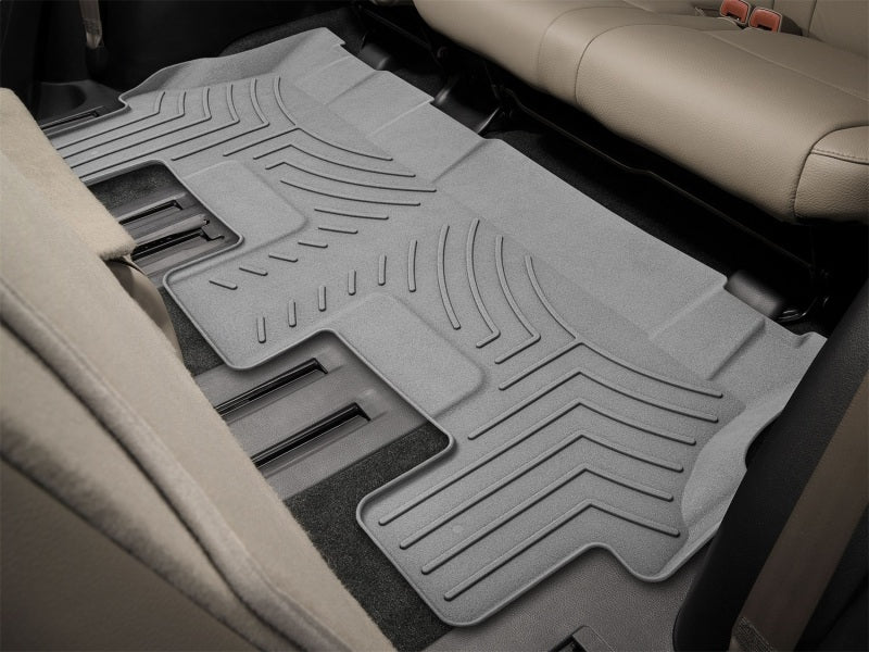 WeatherTech 2012+ Toyota Sequoia Rear FloorLiner HP - Grey (Bench 2nd Row)