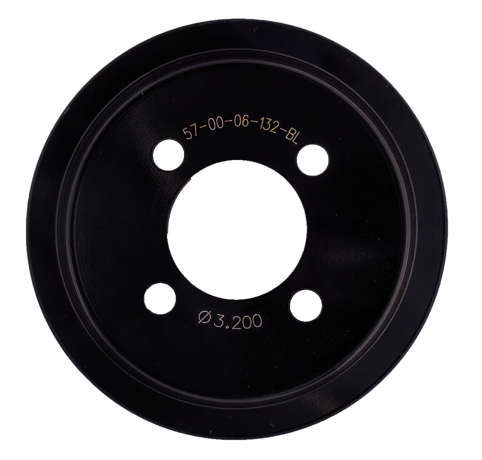 Two-Piece, 6 Rib, 3.200" Diameter Pulley 57-00-06-132-BL