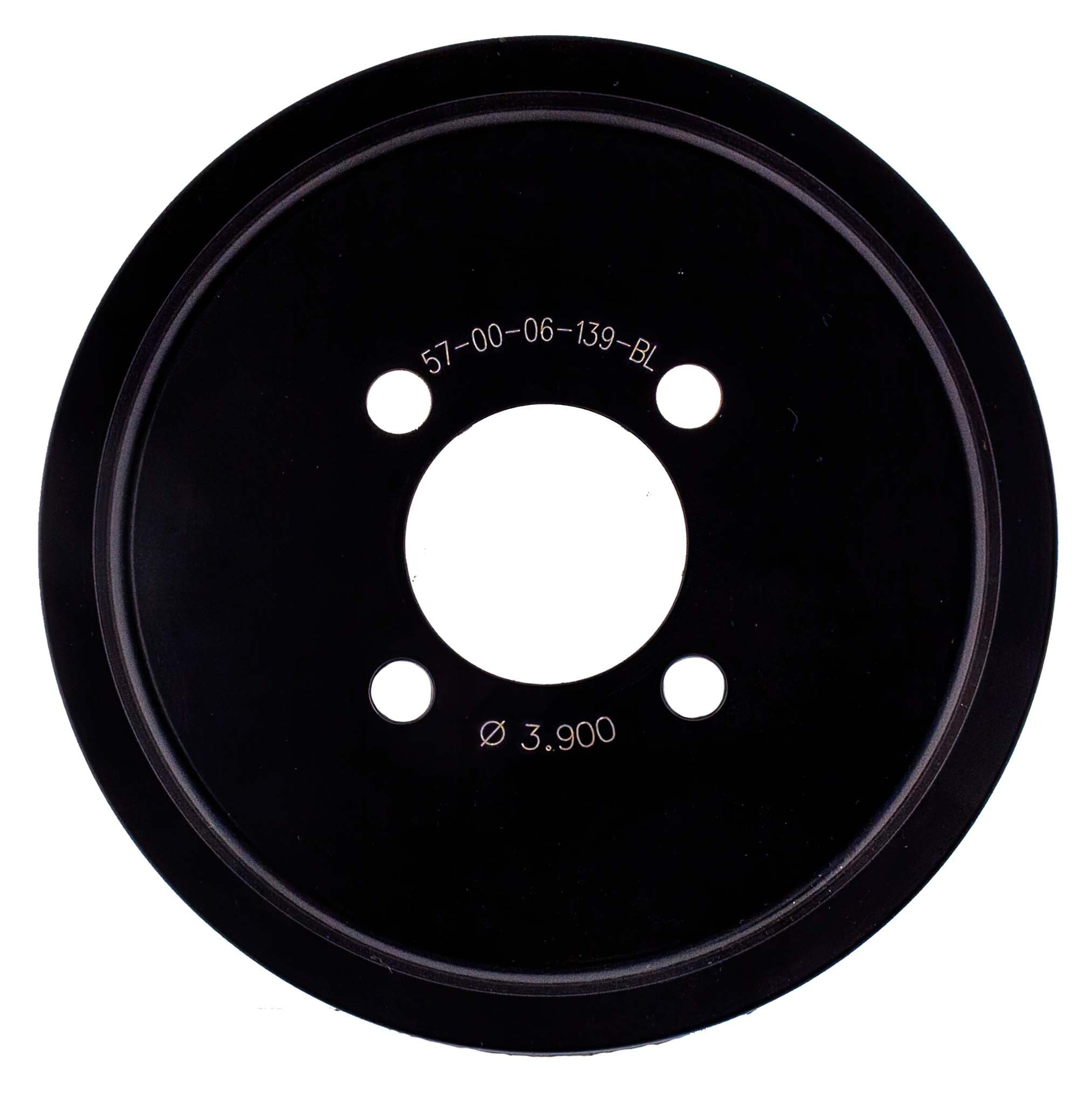 Two-Piece, 6 Rib, 3.900" Diameter Pulley 57-00-06-139-BL