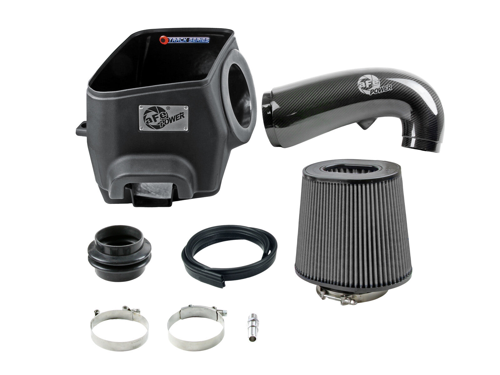 Track Series Carbon Fiber Intake System w/ Pro Dry S Filter Ram 1500 (Dt) 19-26 V8-5.7L Hemi aFe Power