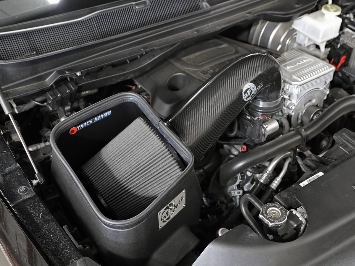 Track Series Carbon Fiber Intake System w/ Pro Dry S Filter Ram 1500 (Dt) 19-26 V8-5.7L Hemi aFe Power