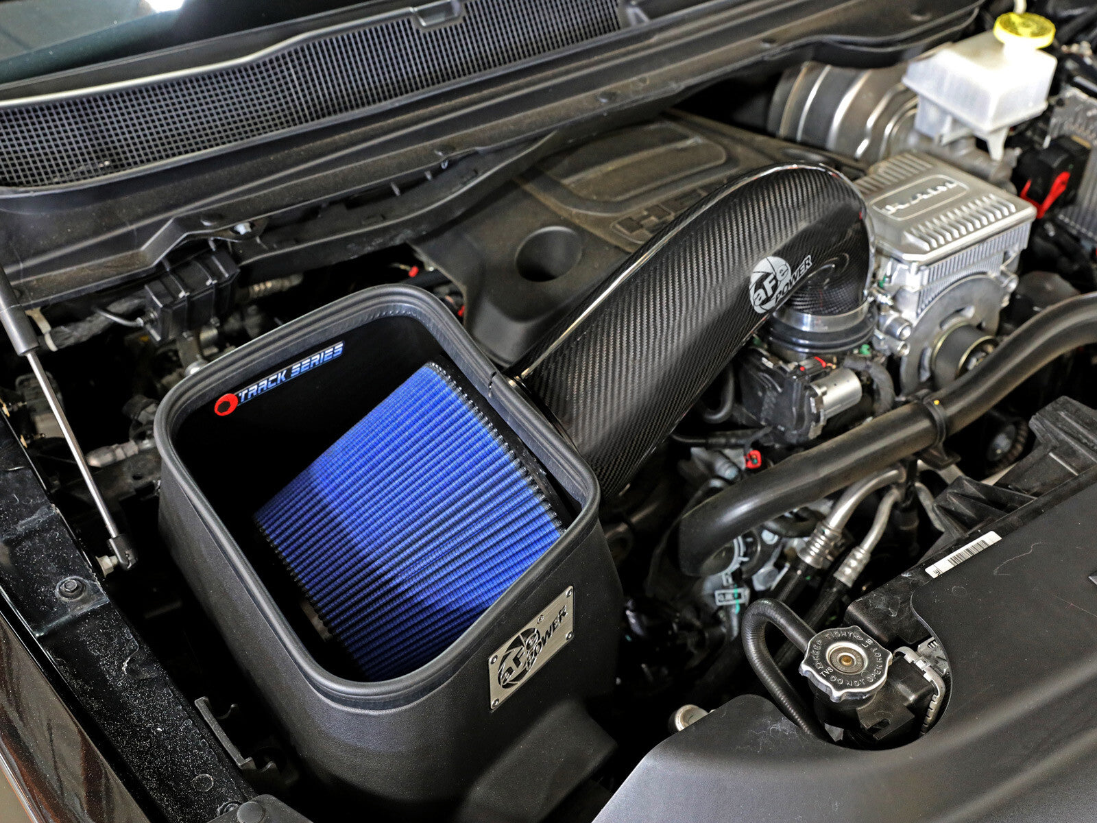 Track Series Carbon Fiber Intake System w/ Pro 5R Filter Ram 1500 (Dt) 19-26 V8-5.7L Hemi aFe Power