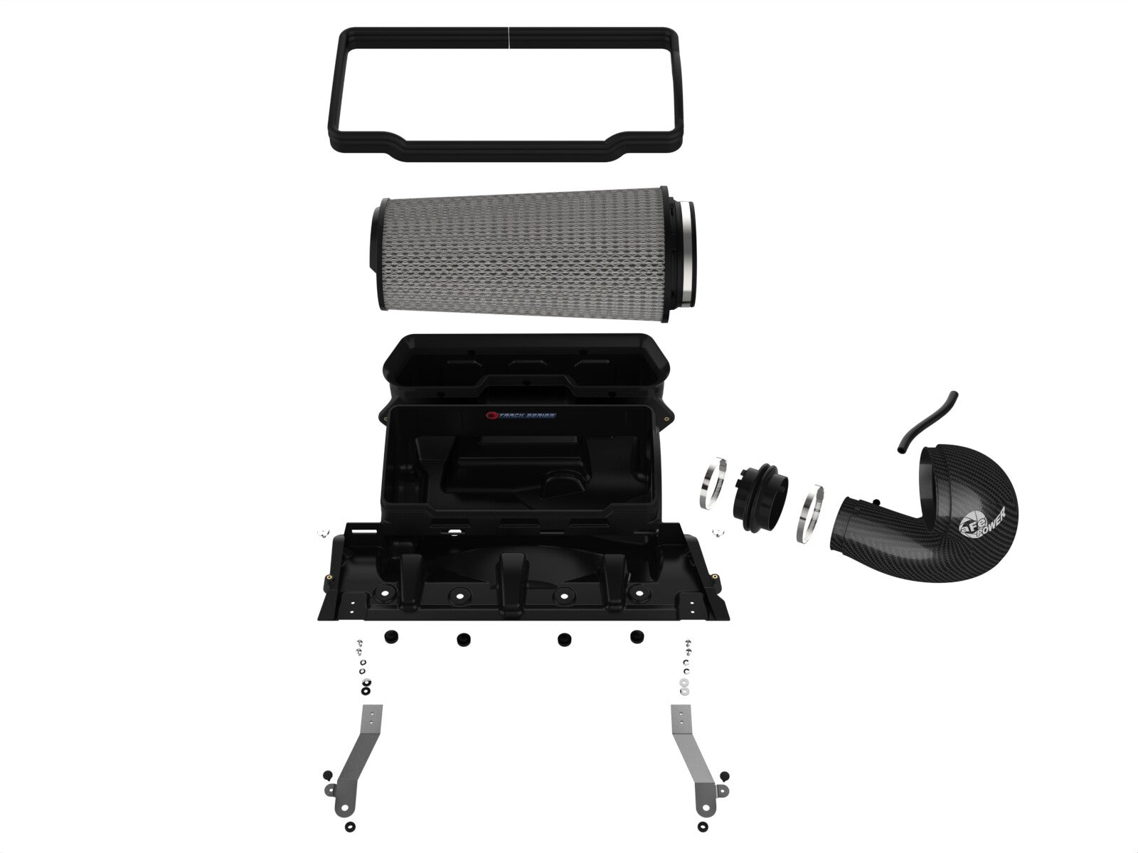 Track Series Carbon Fiber Intake System w/ Pro Dry S Filter Ram 1500 Trx 21-24 V8-6.2L (sc) aFe Power