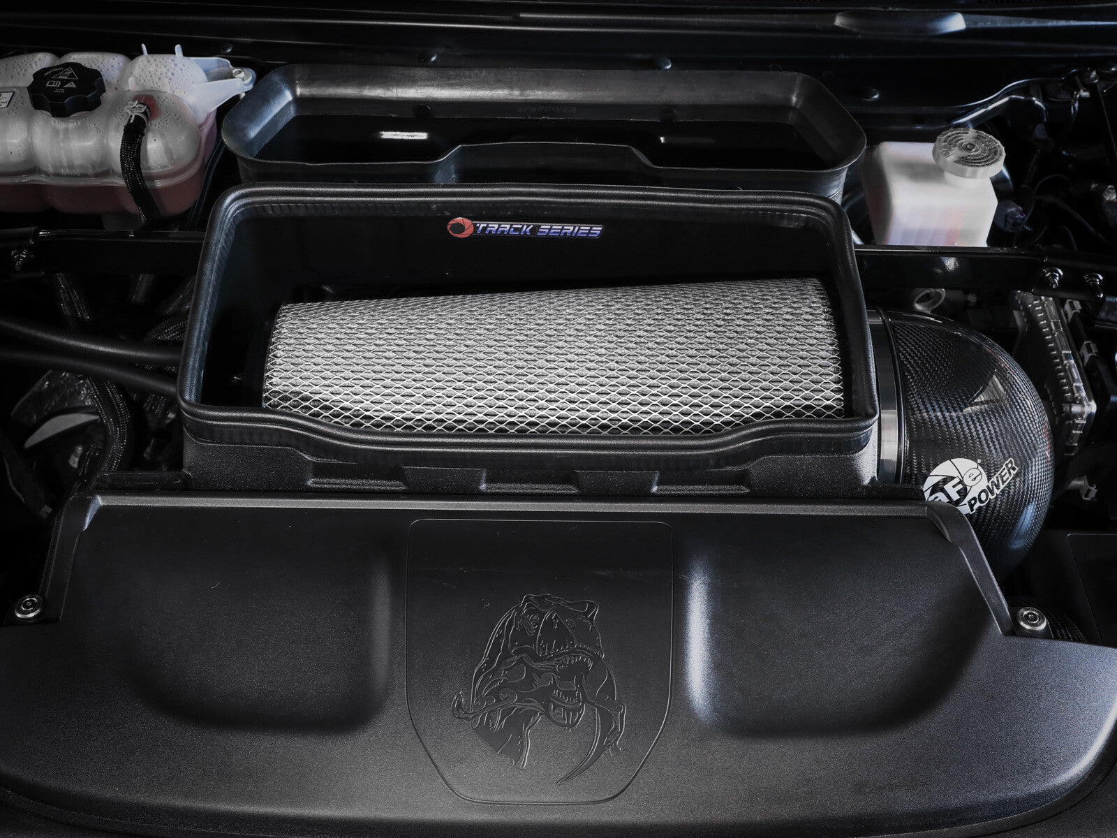 Track Series Carbon Fiber Intake System w/ Pro Dry S Filter Ram 1500 Trx 21-24 V8-6.2L (sc) aFe Power