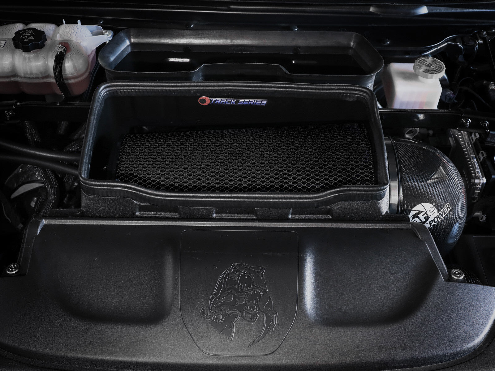 Track Series Carbon Fiber Intake System w/ Pro 5R Filter Black Ram 1500 Trx 21-24 V8-6.2L (sc) aFe Power