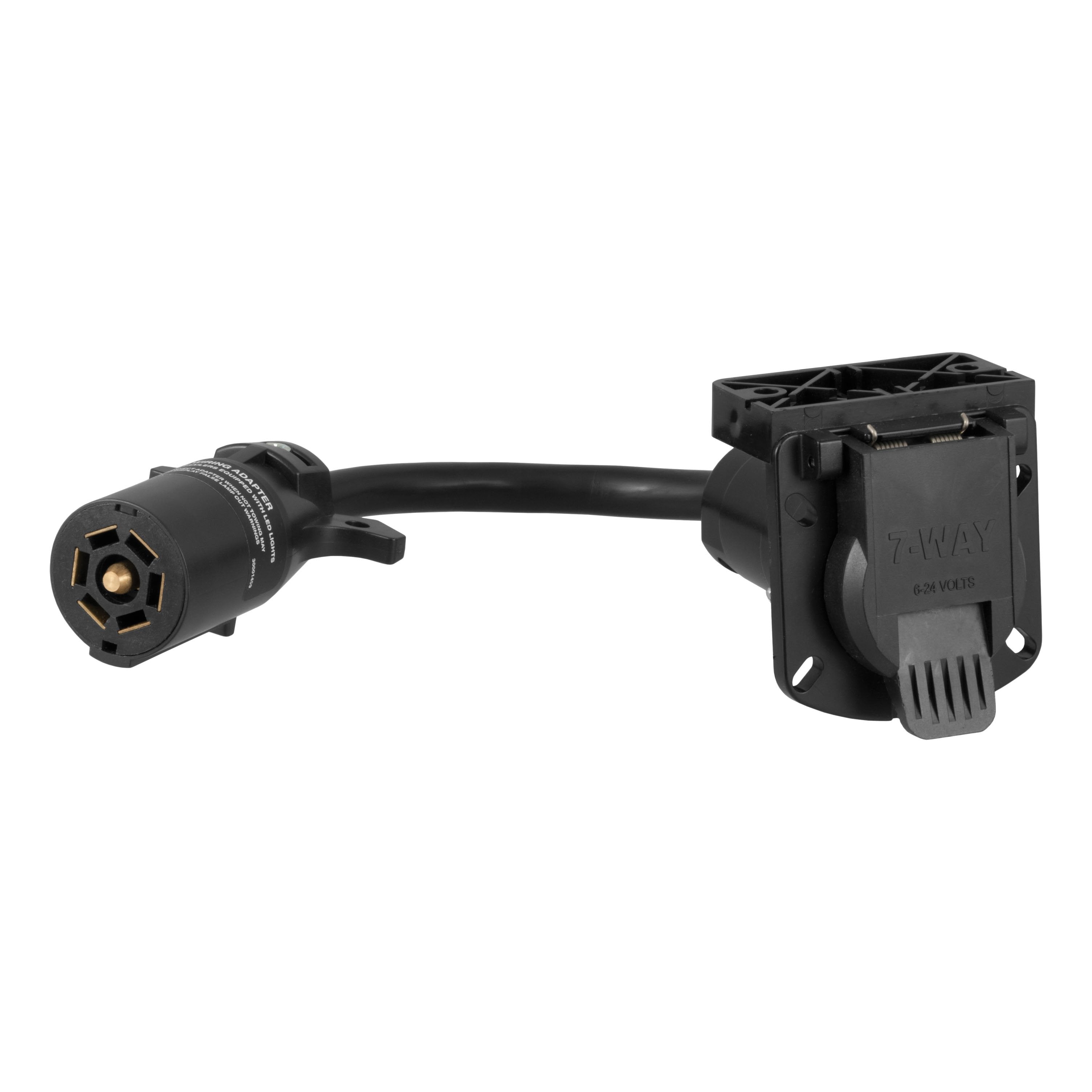 CURT LED-Compatible 7-Way RV Blade Vehicle-Side Trailer Wiring Adapter Model 57003