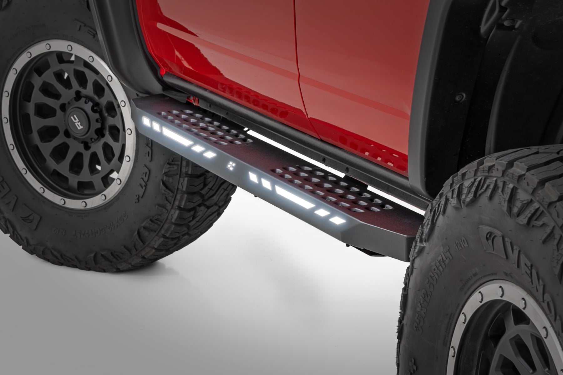 AC2 Running Boards Amber/White 4-Door Ford Bronco 4WD (2021-2025) Rough Country