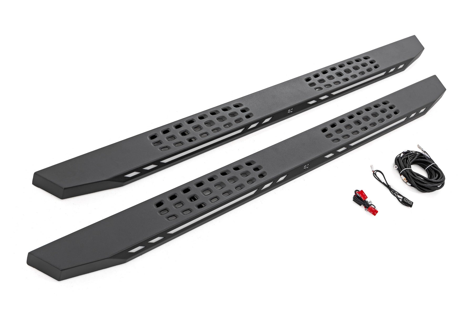 AC2 Running Boards Amber/White CrewMax Toyota Tundra 2WD/4WD (22-26) Rough Country