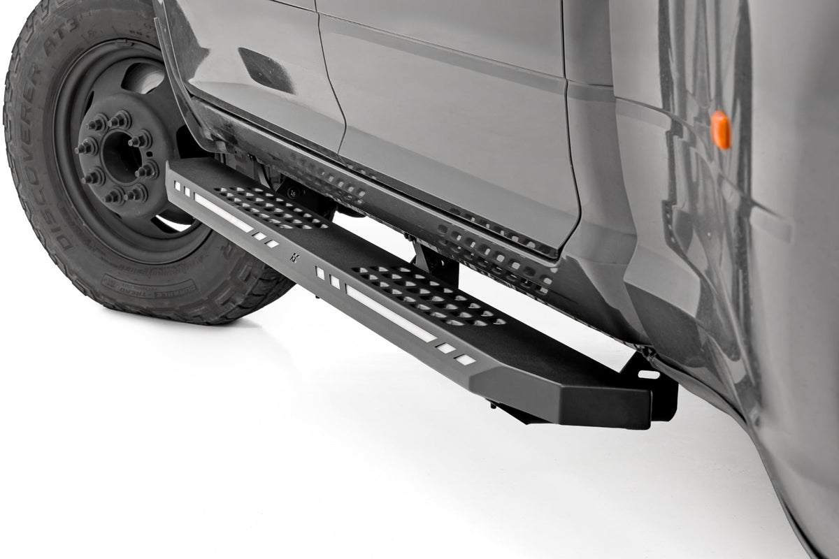 AC2 Running Boards Amber/White Crew Cab Ram 1500/2500/3500 2WD/4WD (2010-2025 & Classic) Rough Country