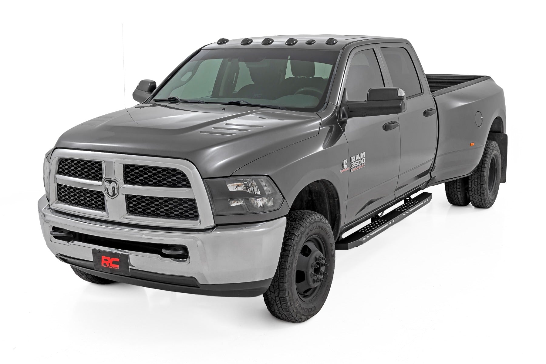 AC2 Running Boards Amber/White Crew Cab Ram 1500/2500/3500 2WD/4WD (2010-2025 & Classic) Rough Country
