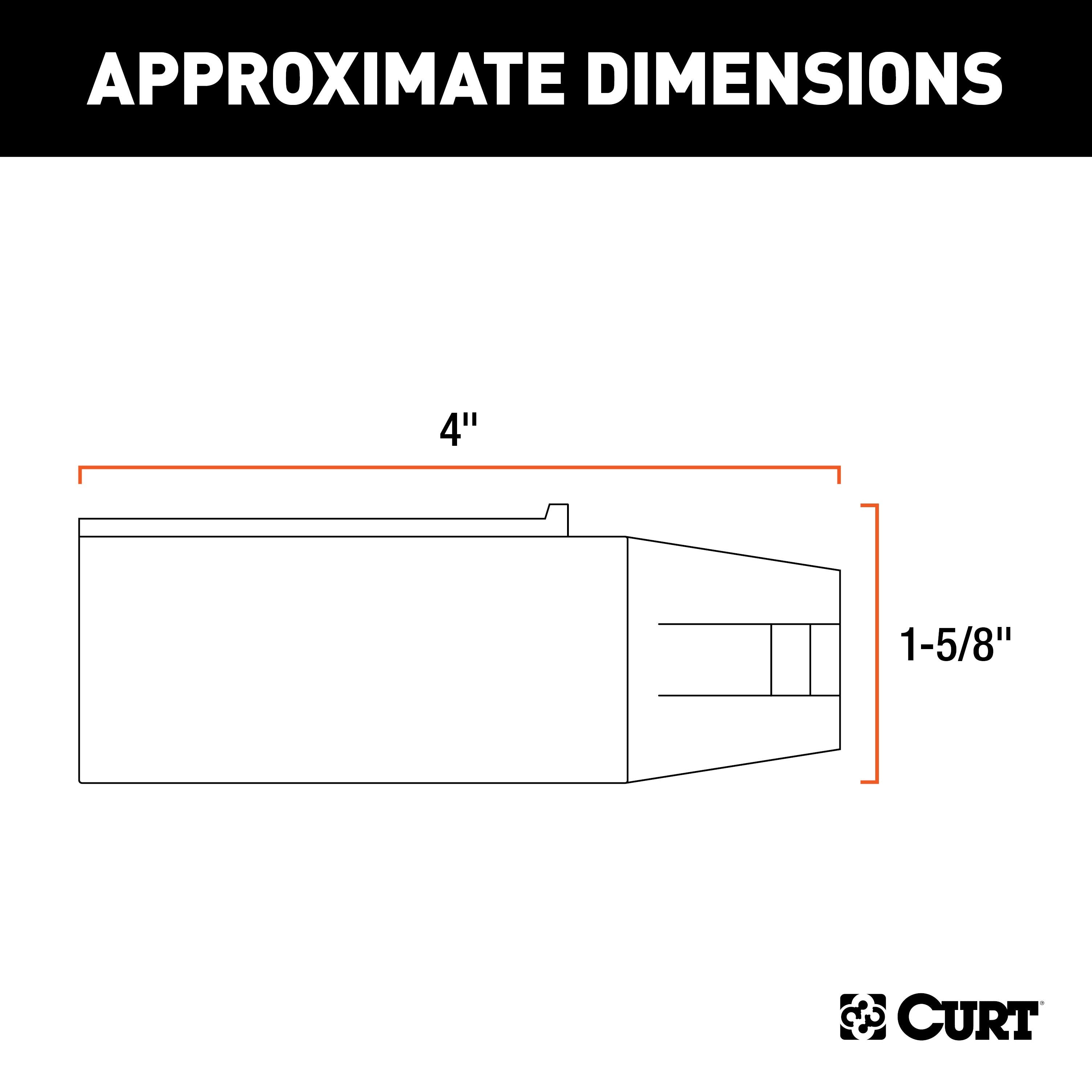 CURT 7-Way Round Vehicle-Side to 4-Way Flat Trailer Wiring Adapter Model 57040