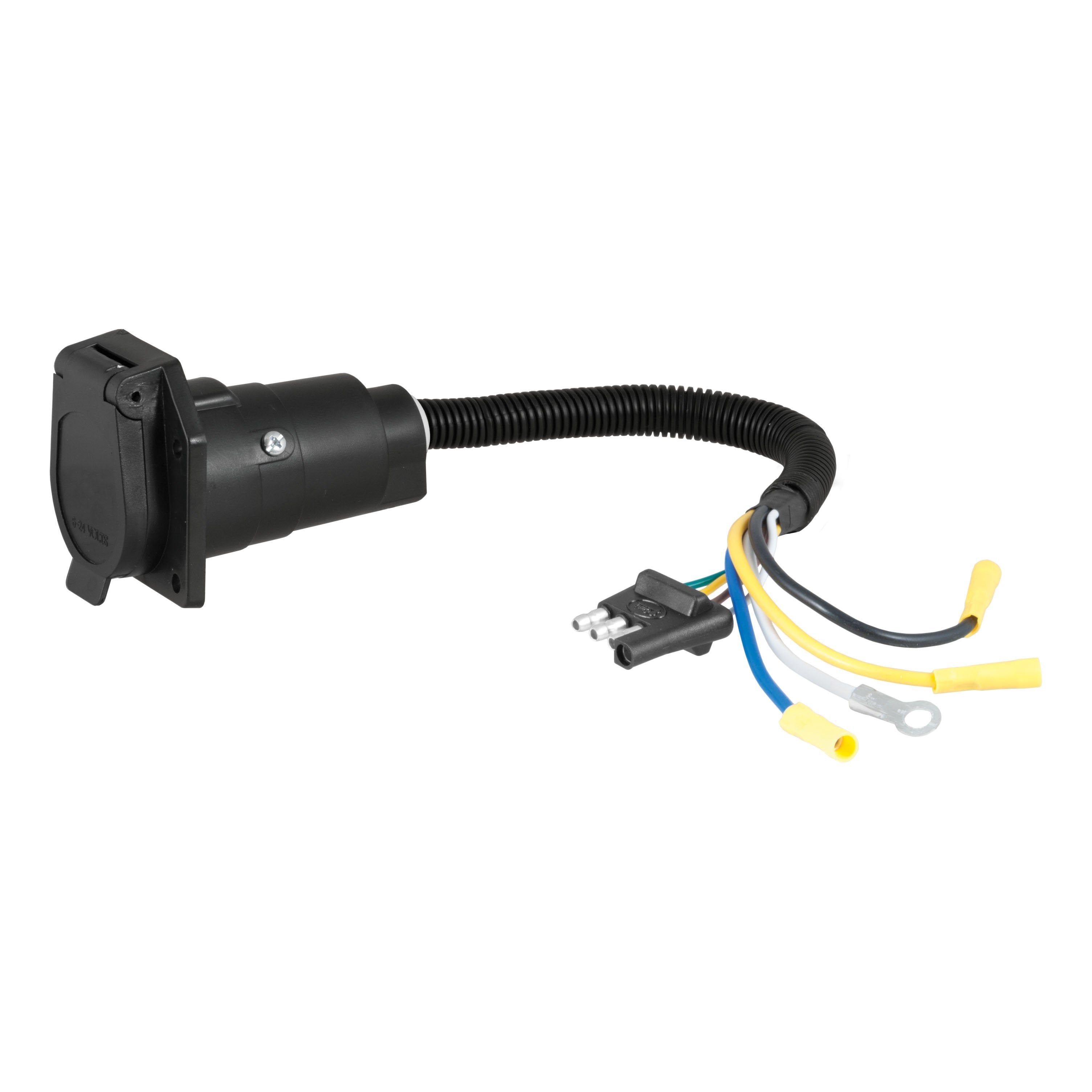 CURT 4-Way Flat Vehicle-Side to 7-Way RV Blade Trailer Wiring Adapter Model 57184
