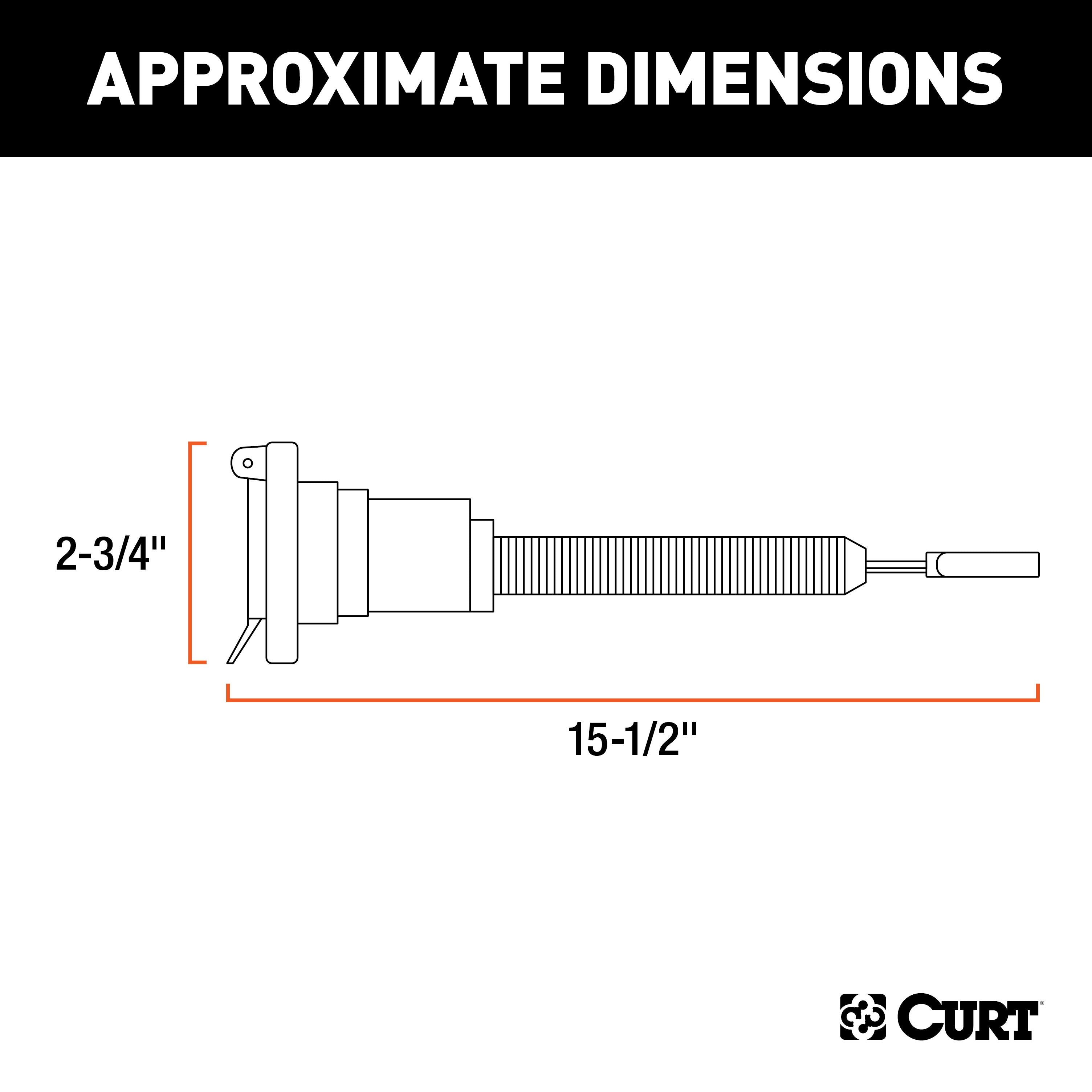 CURT 4-Way Flat Vehicle-Side to 7-Way RV Blade Trailer Wiring Adapter Model 57184