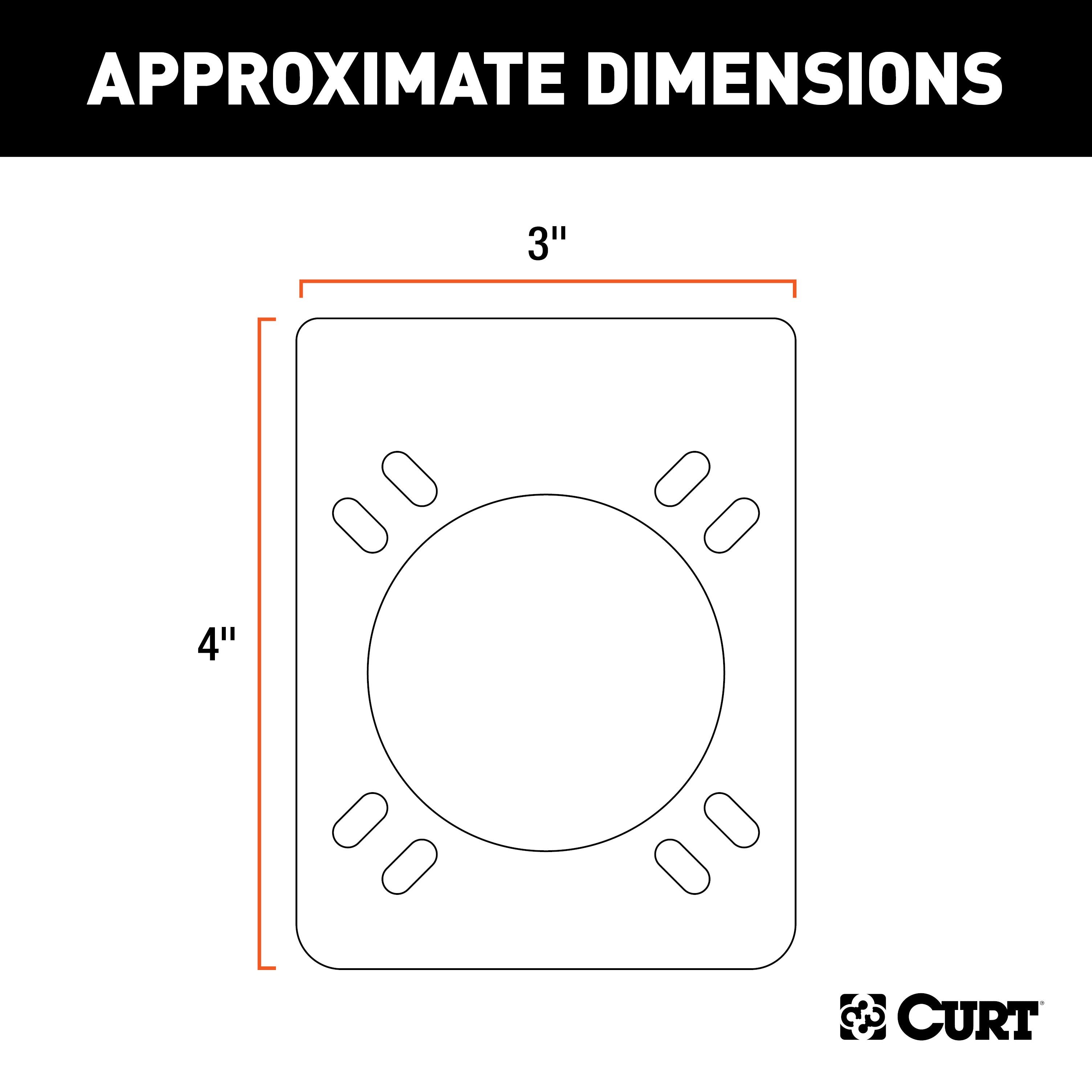 CURT Vehicle-Side Trailer Wiring Harness Mounting Brackets for 7-Way RV Blade, 12-Pack Model 57205