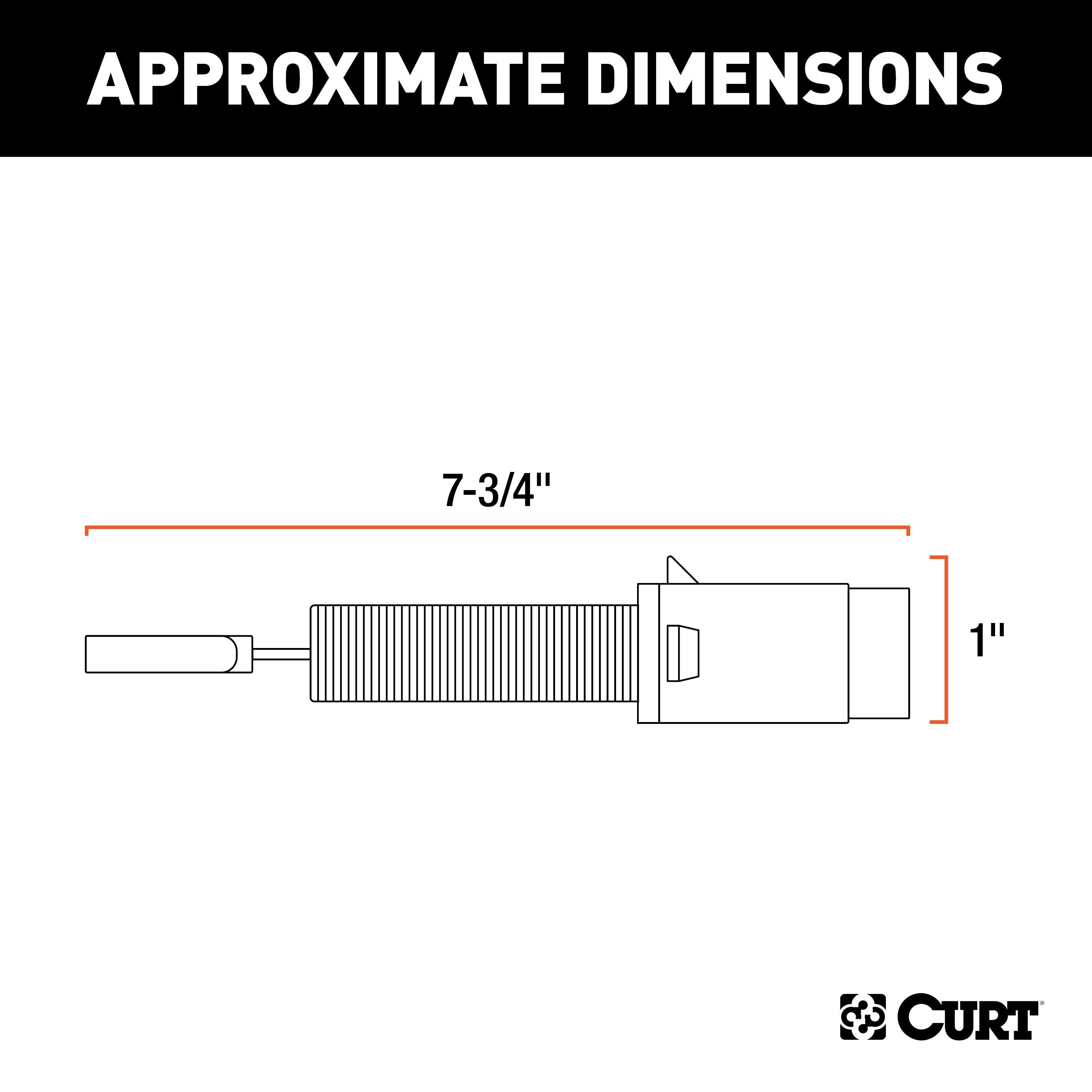 CURT 4-Pin Round Vehicle-Side to 4-Way Trailer Wiring Adapter Model 57224