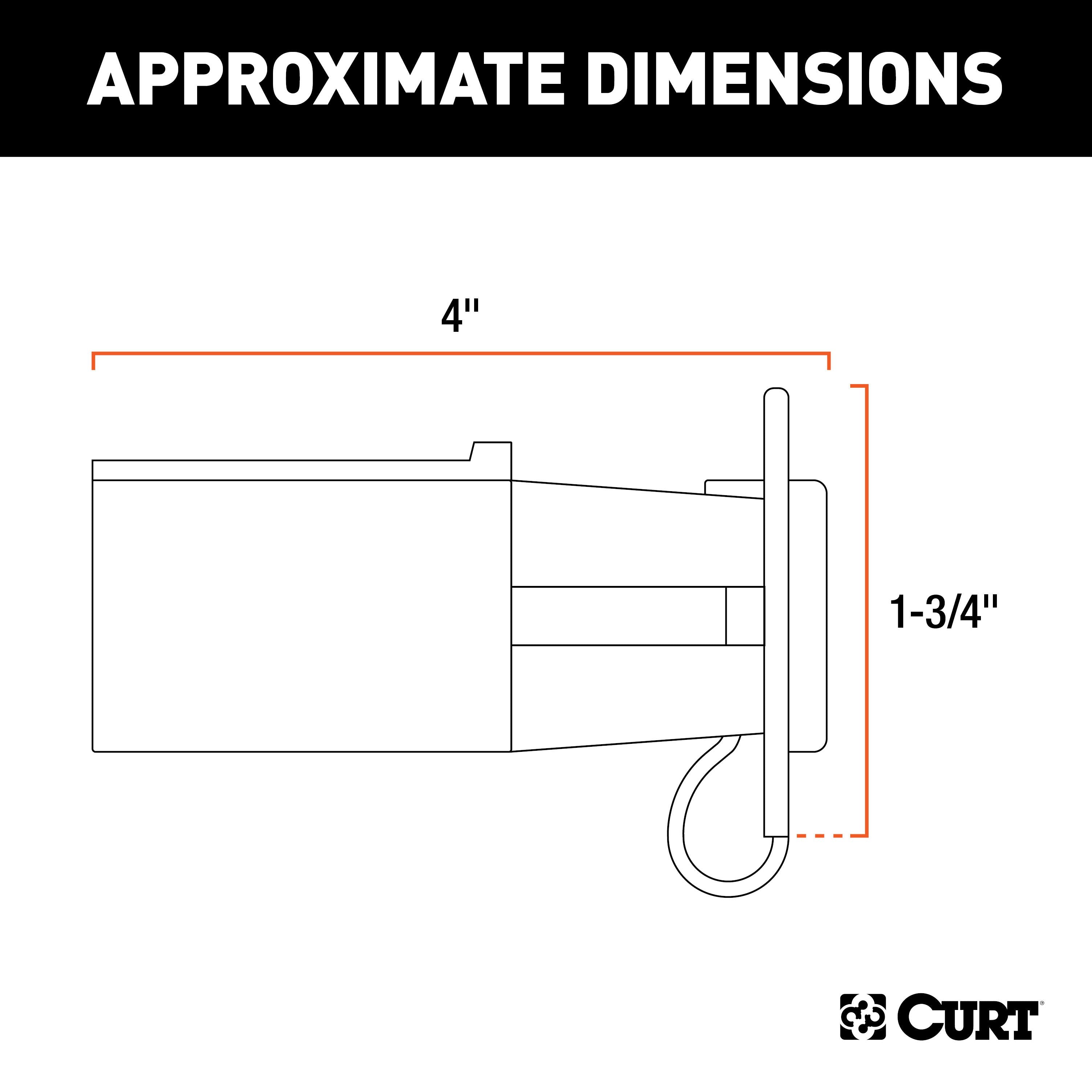 CURT 7-Way RV Blade Vehicle-Side to 4-Way Flat Trailer Wiring Adapter with Tester Model 57245