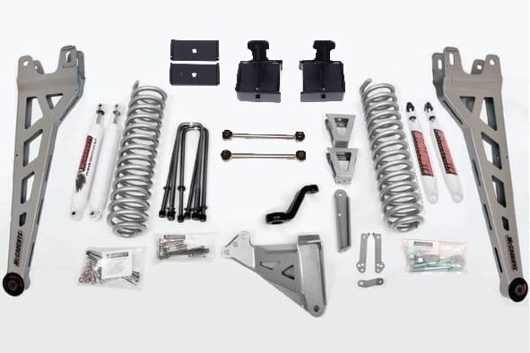 McGaughys 6 Inch Lift Kit Phase 2 2008-2010 Ford F350 4WD Silver Powdercoat