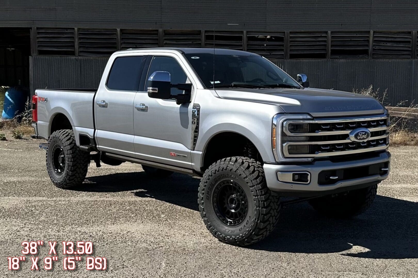 McGaughy's 4.5 Inch Premium Lift Kit S/S Black 2023-2024 Ford F350 4WD