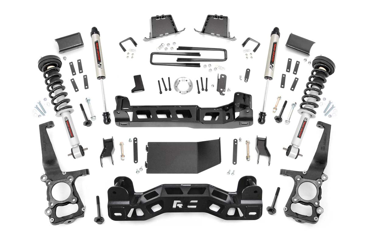 6 Inch Suspension Lift Kit Lifted N3 Struts & V2 Shocks 11-14 F-150 4WD Rough Country