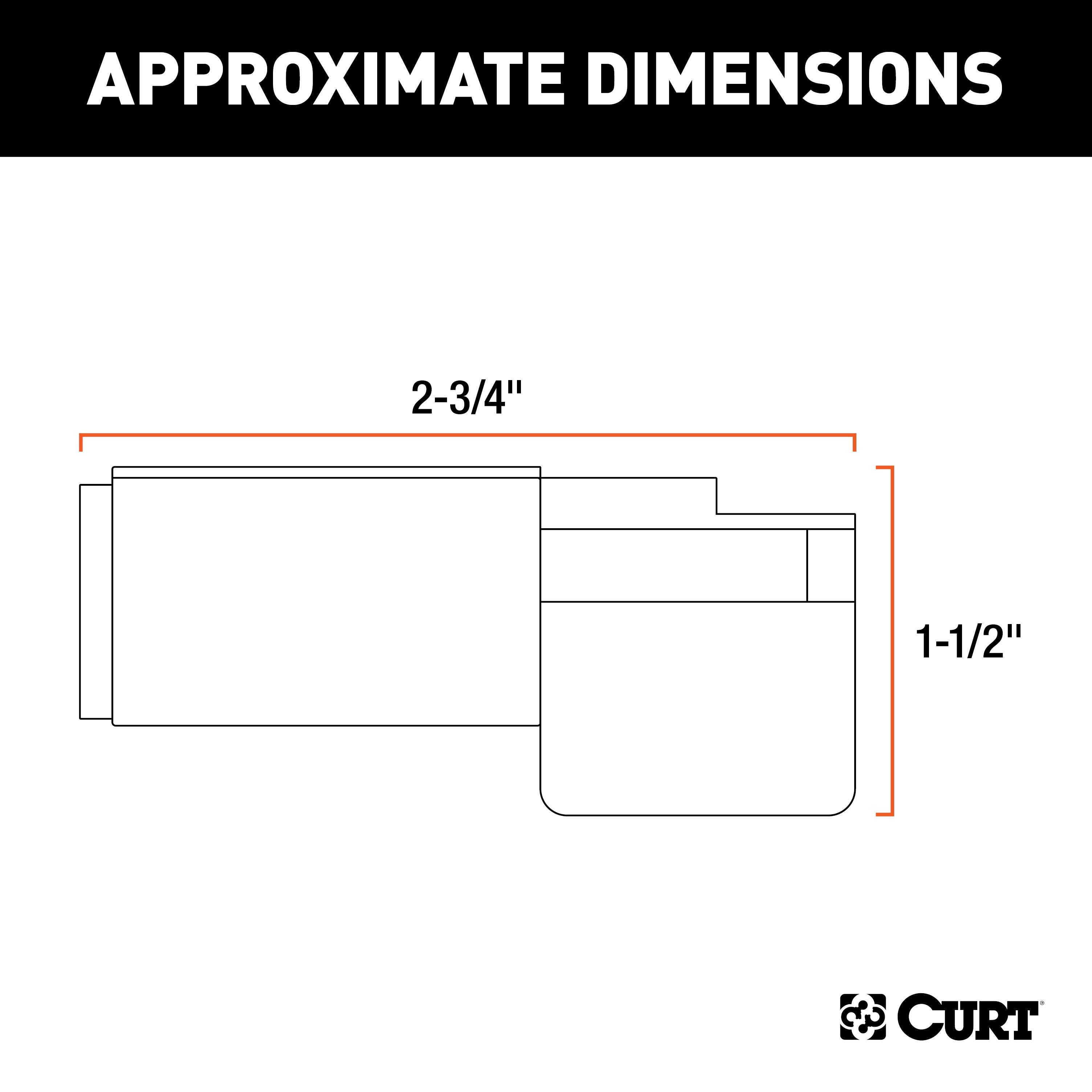 CURT 6-Way Round Vehicle Side to 4-Way Flat Trailer Wiring Adapter Model 57620