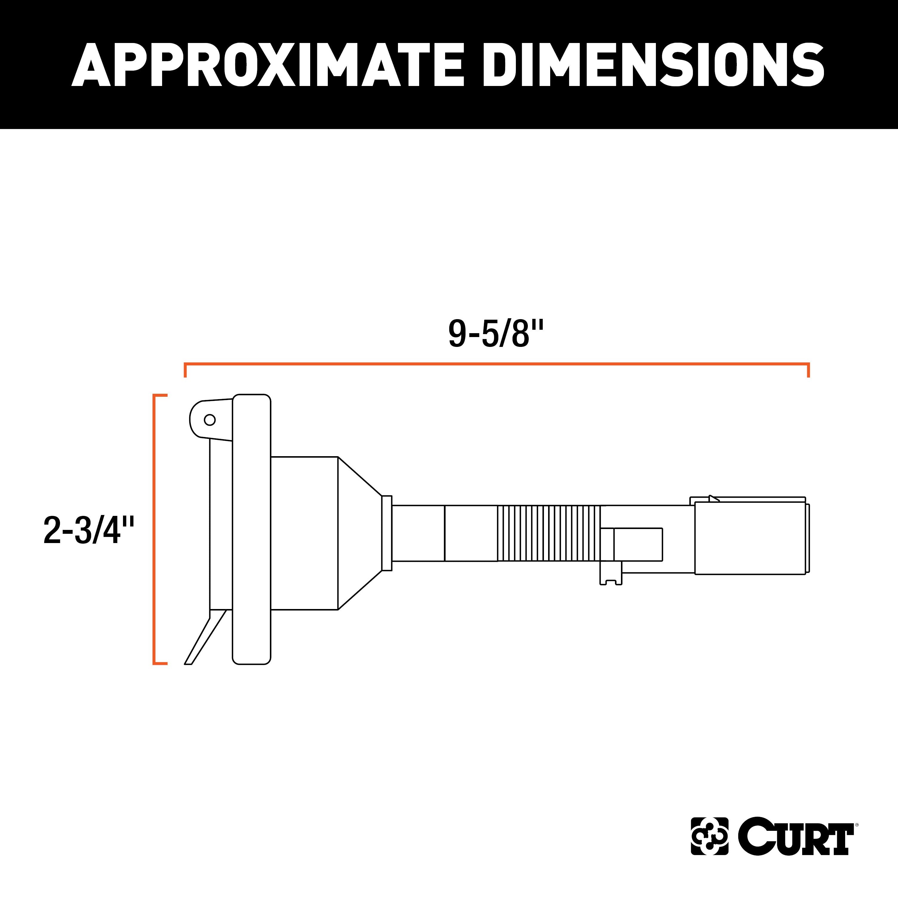CURT 6-Way Round Vehicle-Side to 7-Way RV Blade Trailer Wiring Adapter Model 57667