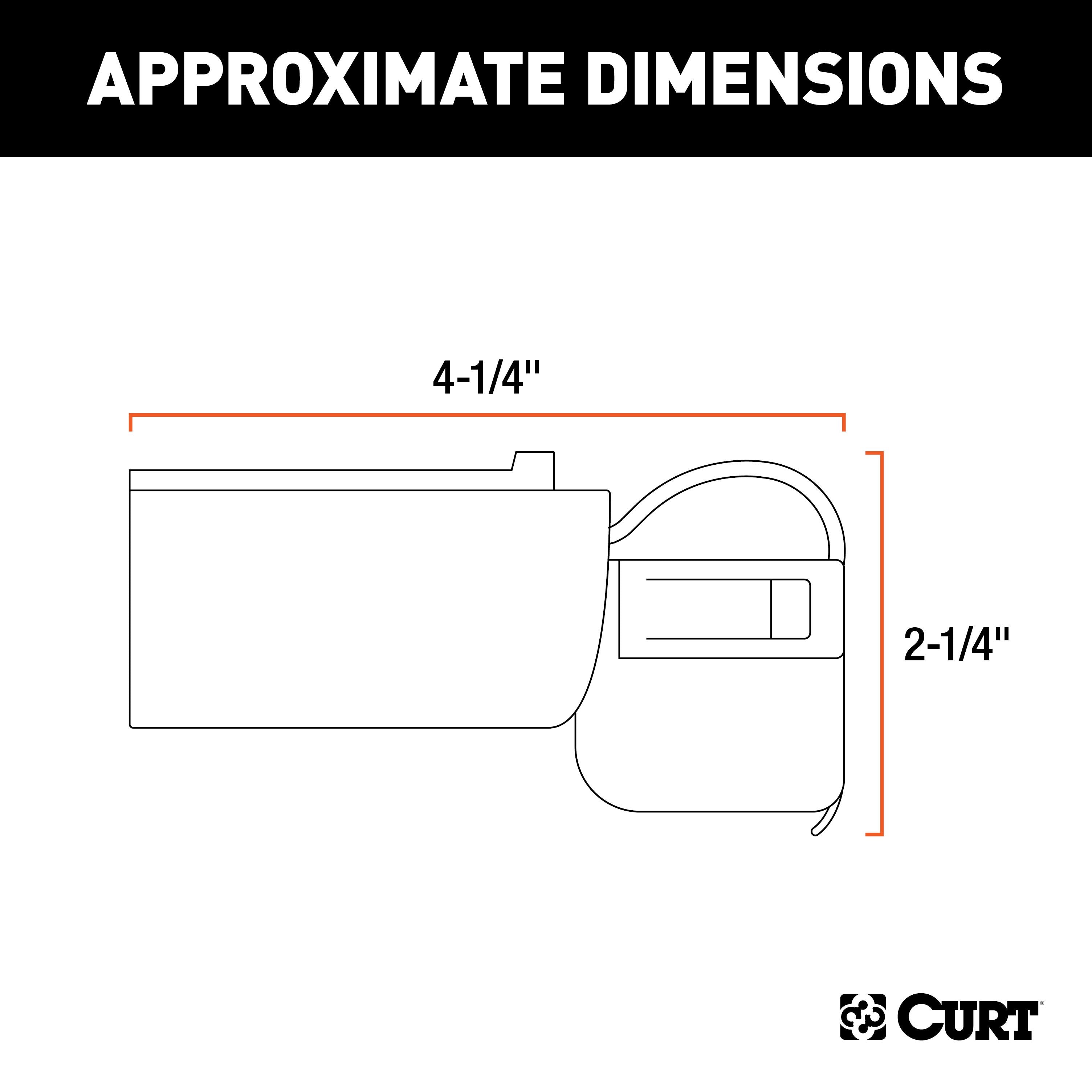 CURT 7-Way RV Blade Vehicle-Side to 4-Way Flat Trailer Wiring Adapter with Backup Alarm Model 57724