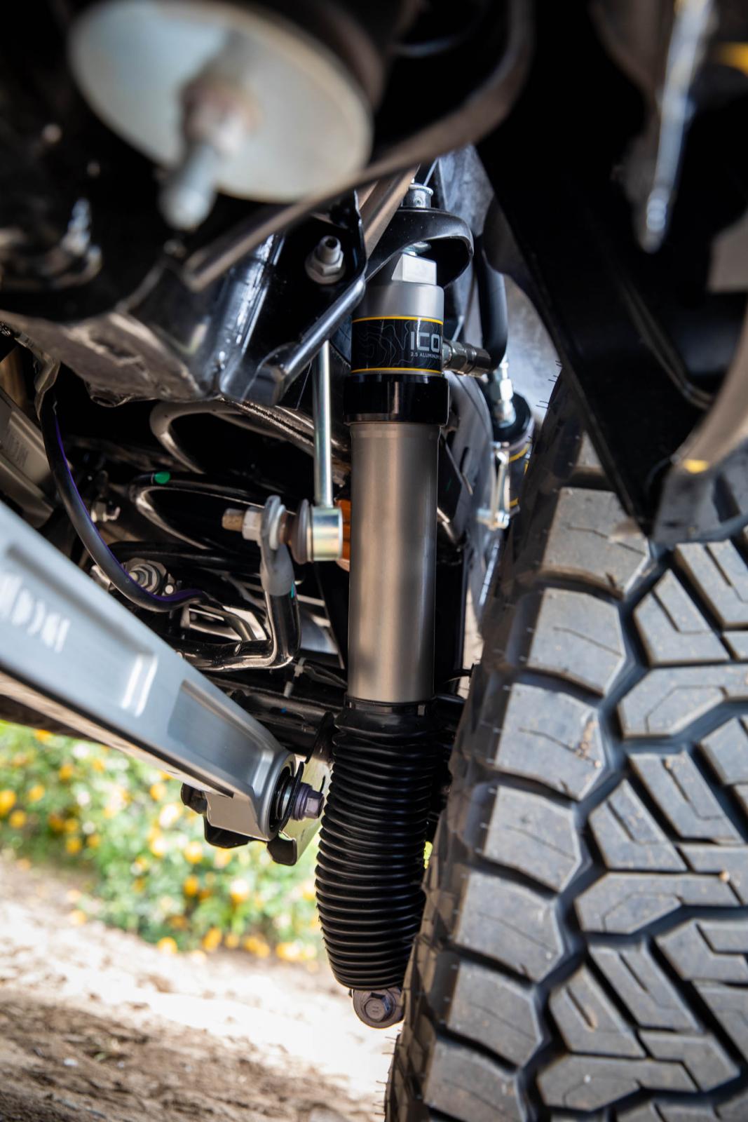 2024-2025 Toyota Tacoma 0-1 Inch Lift Rear V.S. 2.5 Aluminum Series Shock Absorbers Remote Reservoir W/ CDEV Pair Icon Vehicle Dynamics