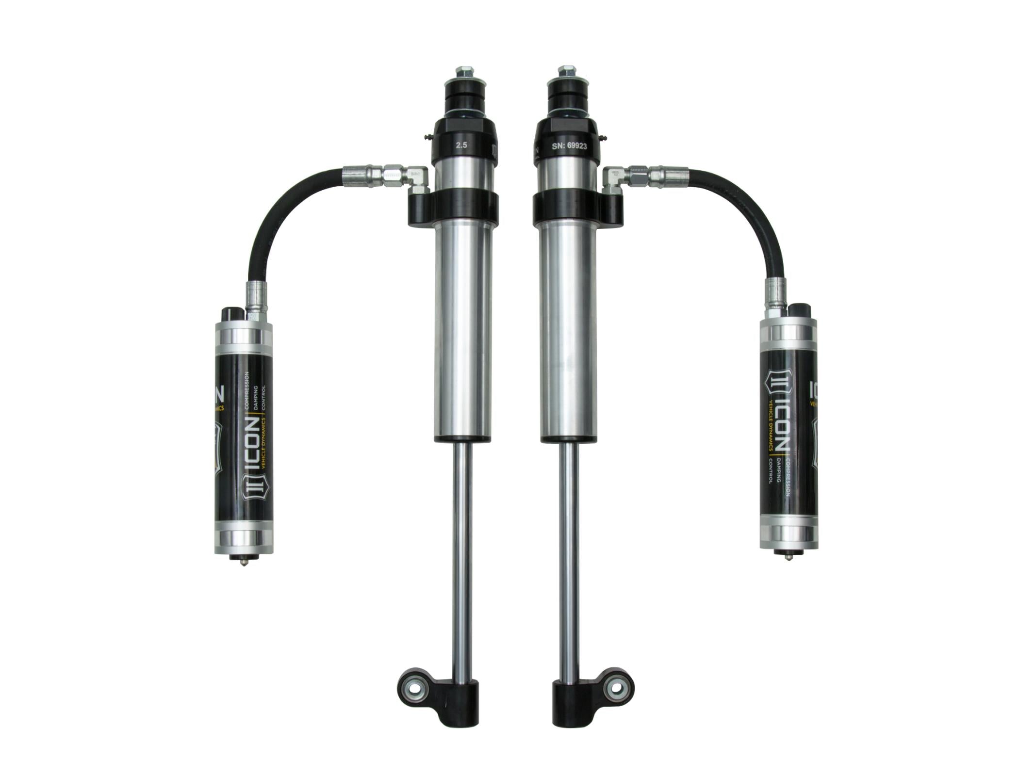 2005-2023 Toyota Tacoma Rear 2.5 RXT Remote Reservoir W/ CDCV Shocks Pair Icon Vehicle Dynamics