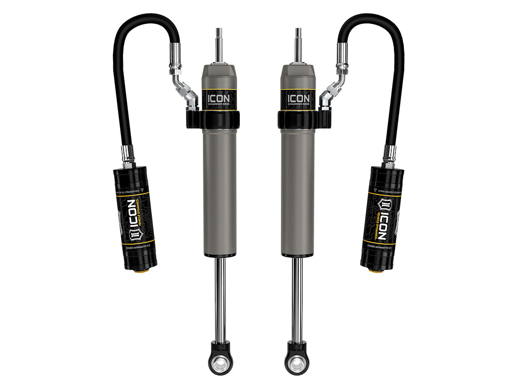 2025 Toyota 4Runner 0-3 Inch Lift Rear V.S. 2.5 Aluminum Series Shock Absorbers Remote Reservoir Pair Icon Vehicle Dynamics