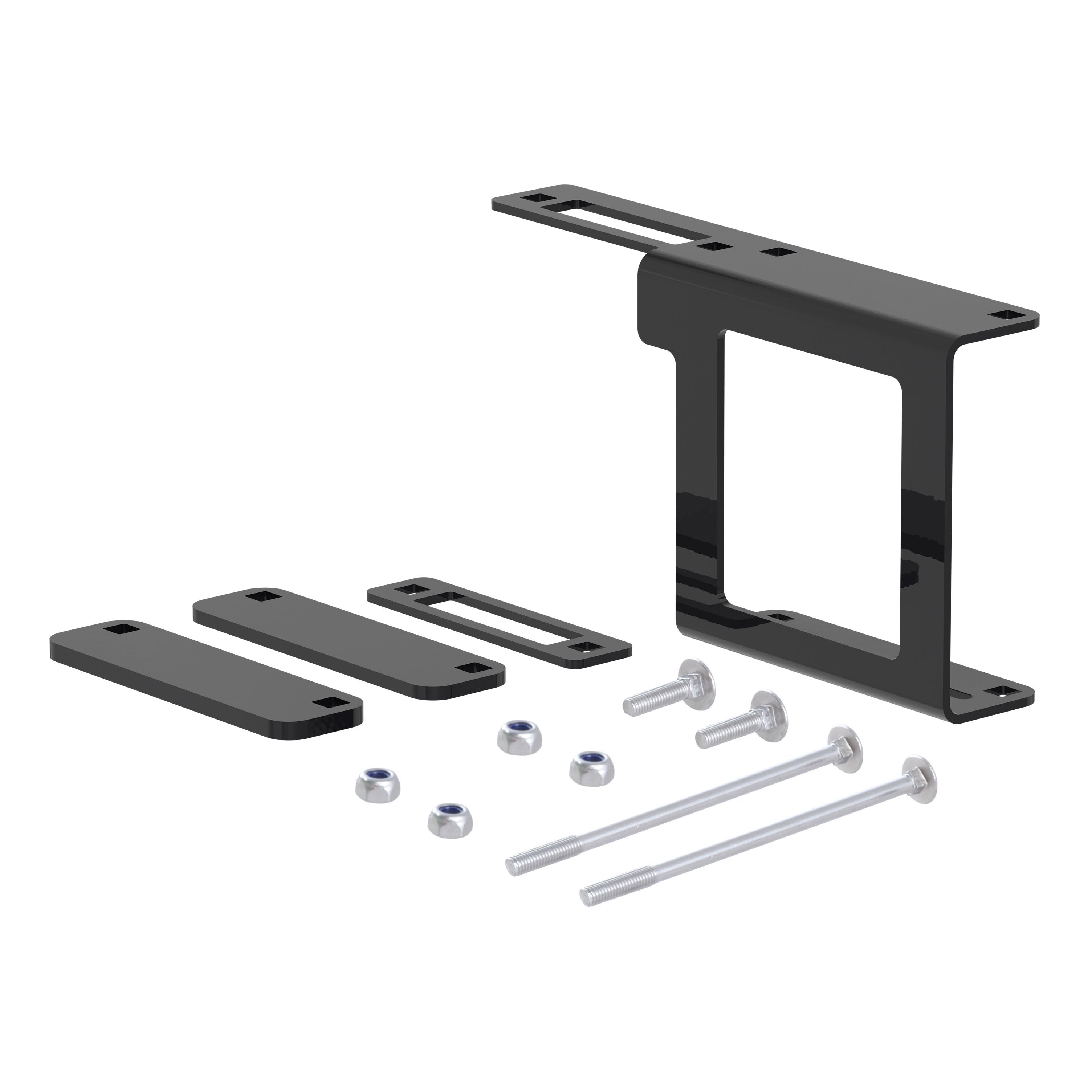 CURT Easy-Mount Vehicle Trailer Wiring Connector Mounting Bracket for 2-Inch Receiver, 4 or 5-Way Flat Model 58001