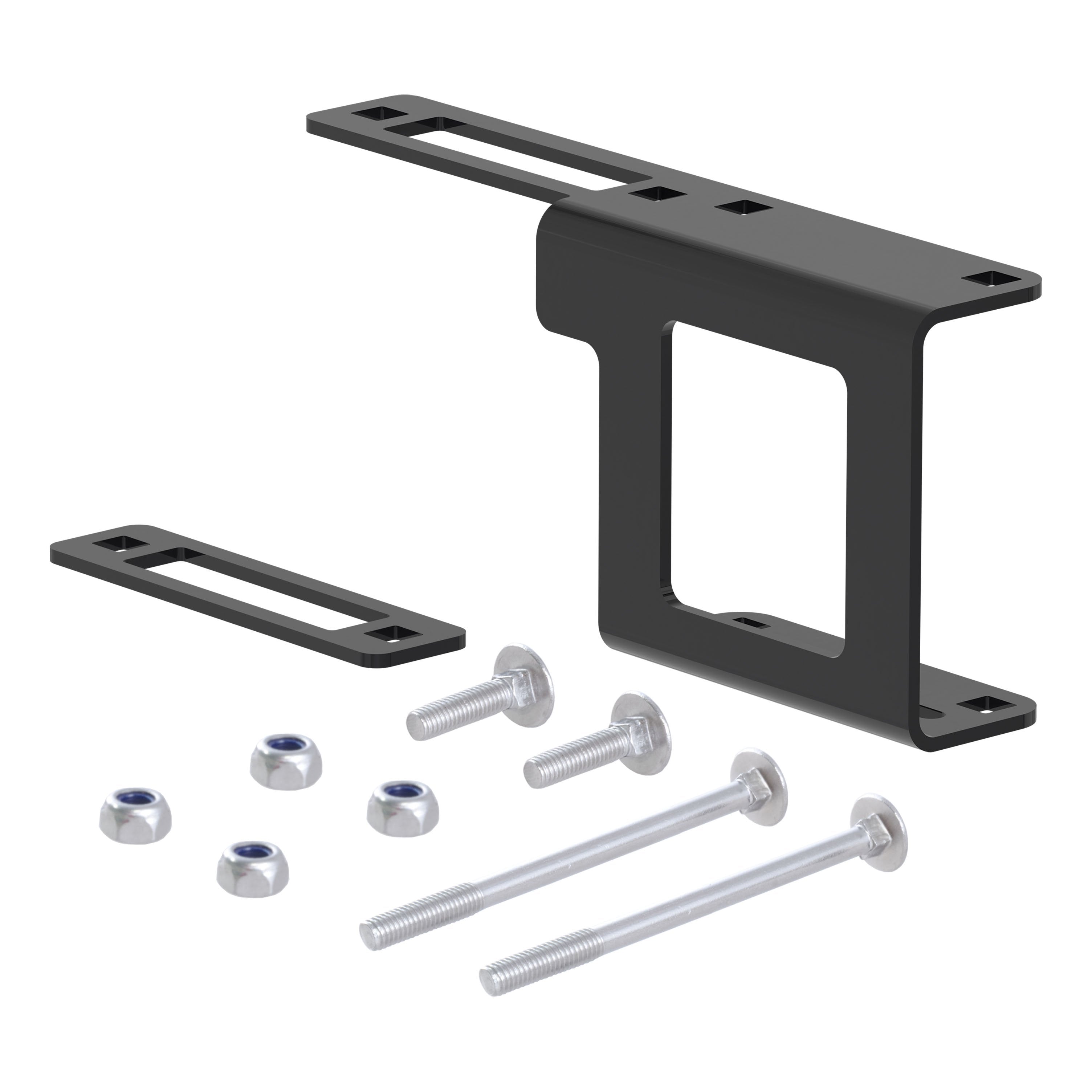 CURT Easy-Mount Vehicle Trailer Wiring Connector Mounting Bracket for 1-1/4-Inch Receiver, 4 or 5-Way Flat Model 58002