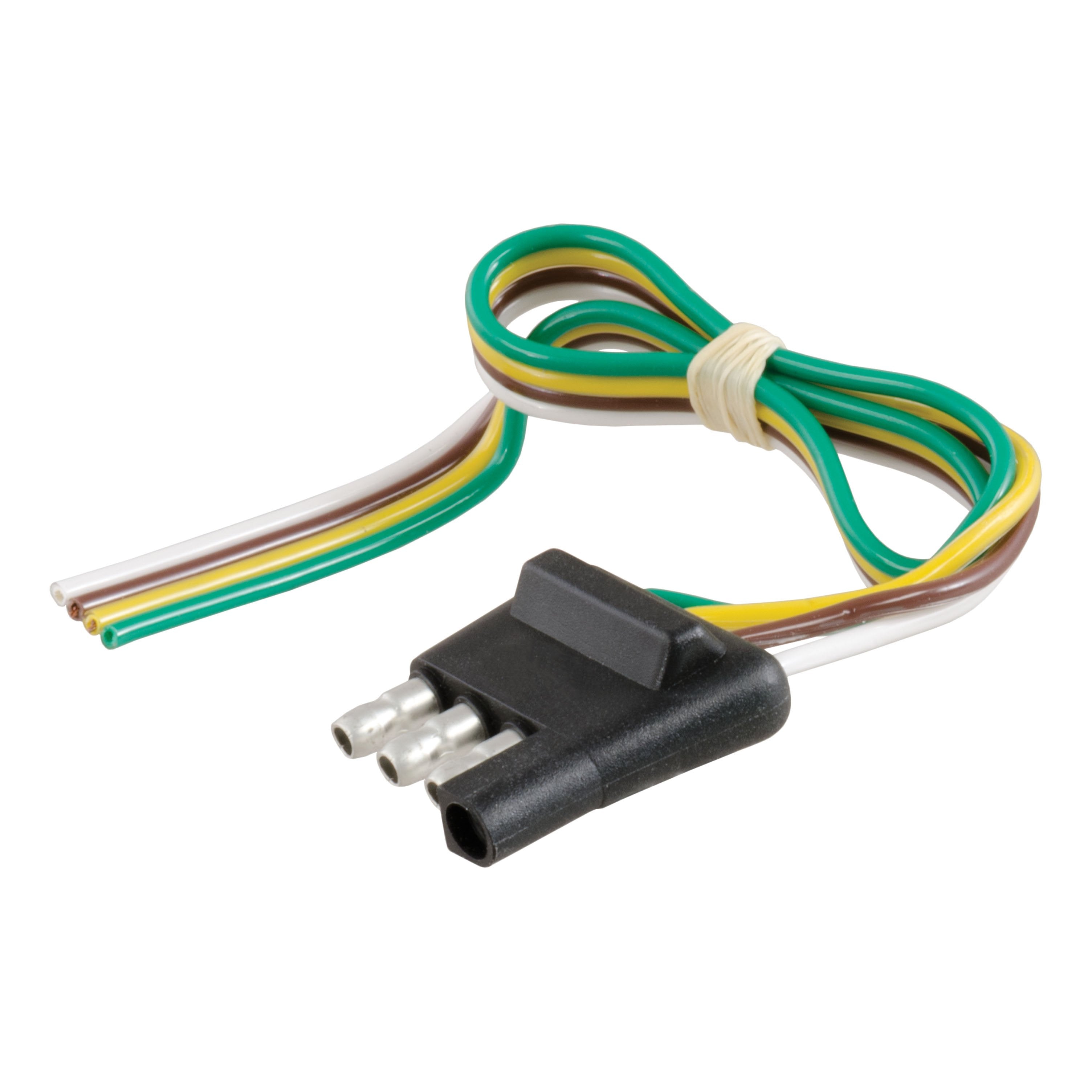 CURT Trailer-Side 4-Pin Flat Wiring Harness with 12-Inch Wires Model 58031
