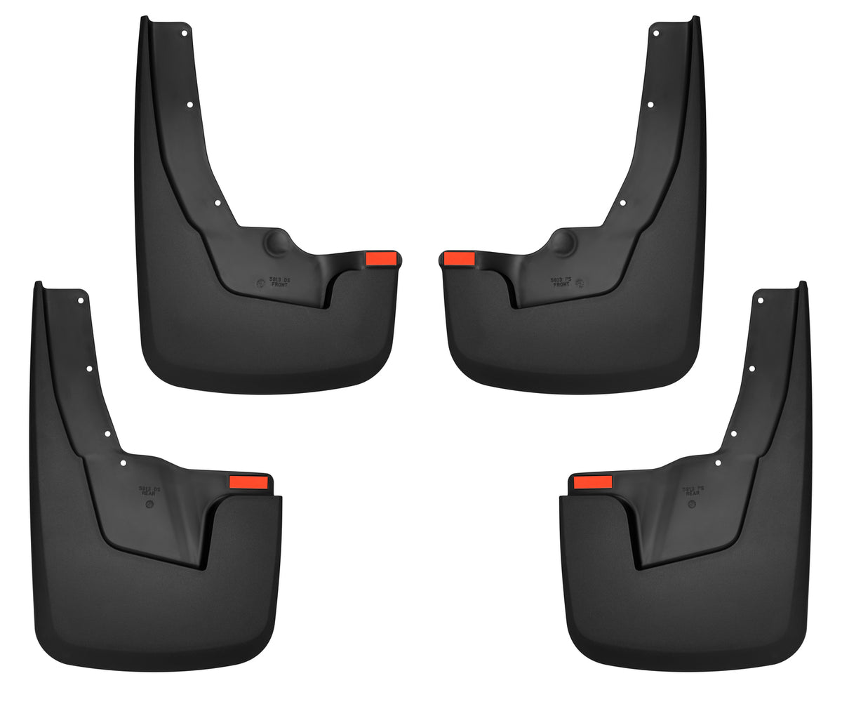 Custom Mud Guards - Front and Rear Mud Guard Set Black Husky Liners