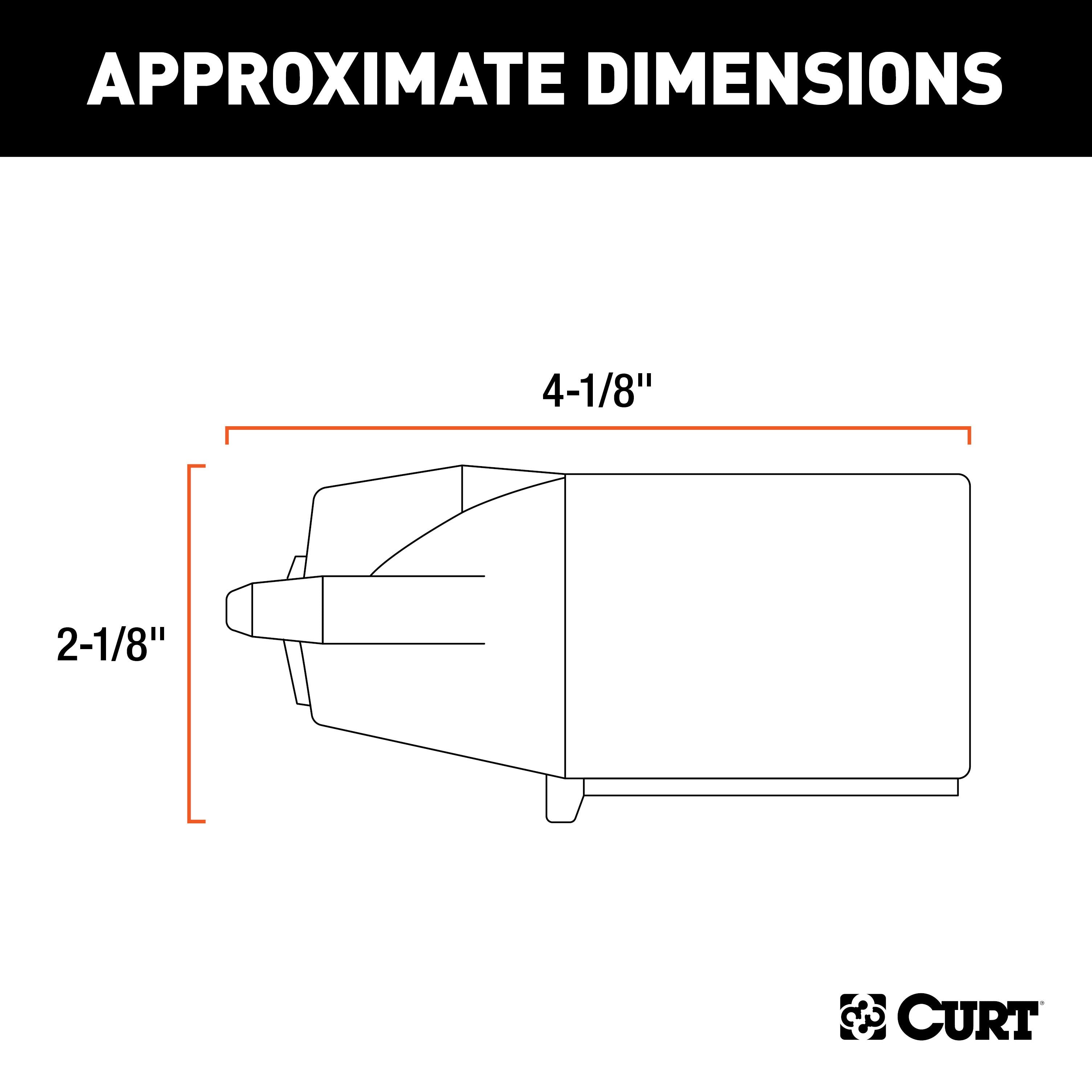 CURT Heavy-Duty Trailer-Side 7-Pin RV Blade Wiring Harness Connector Model 58145