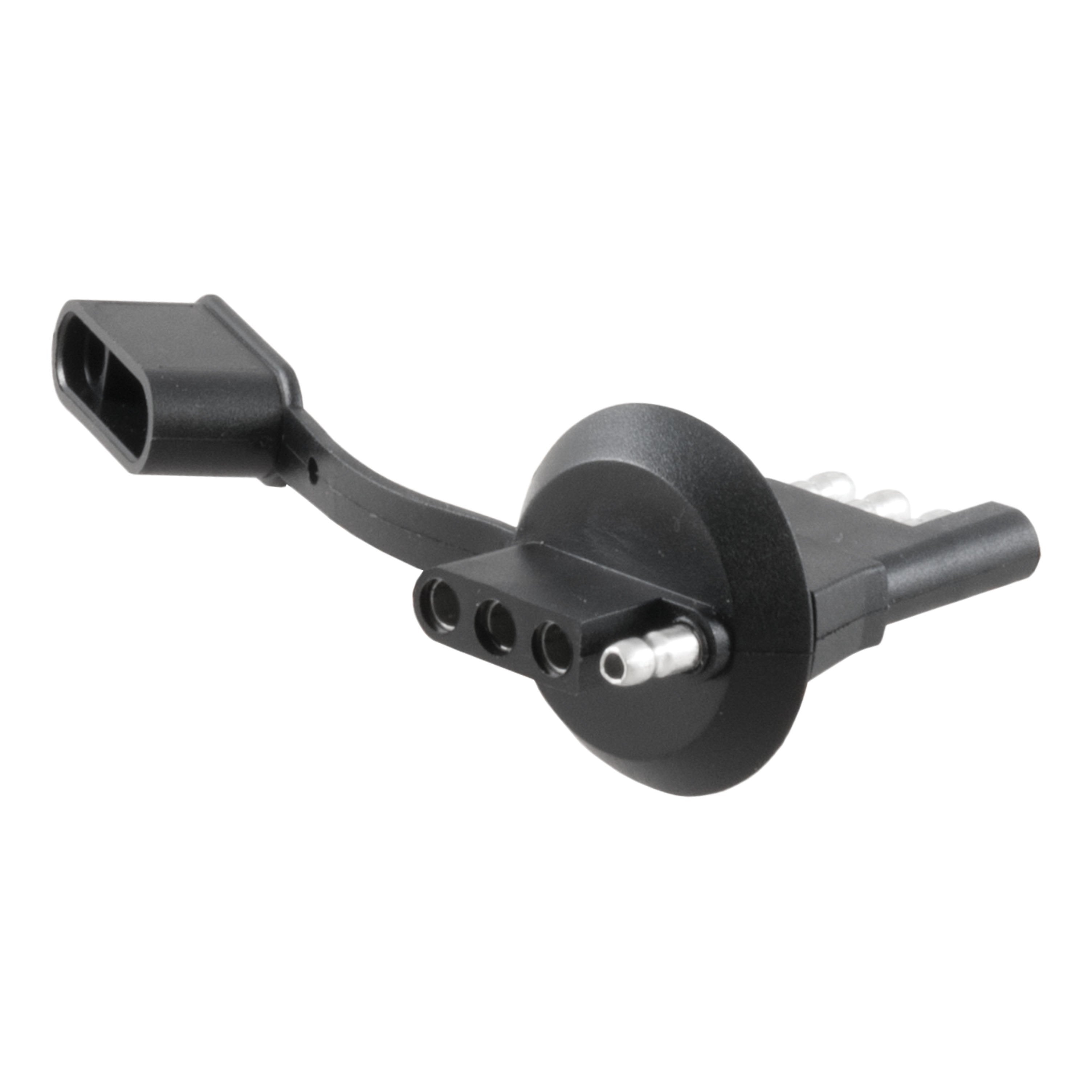 CURT 4-Way Flat Vehicle-Side Trailer Wiring Adapter for 1-1/4-Inch License Plate Light Hole Model 58404